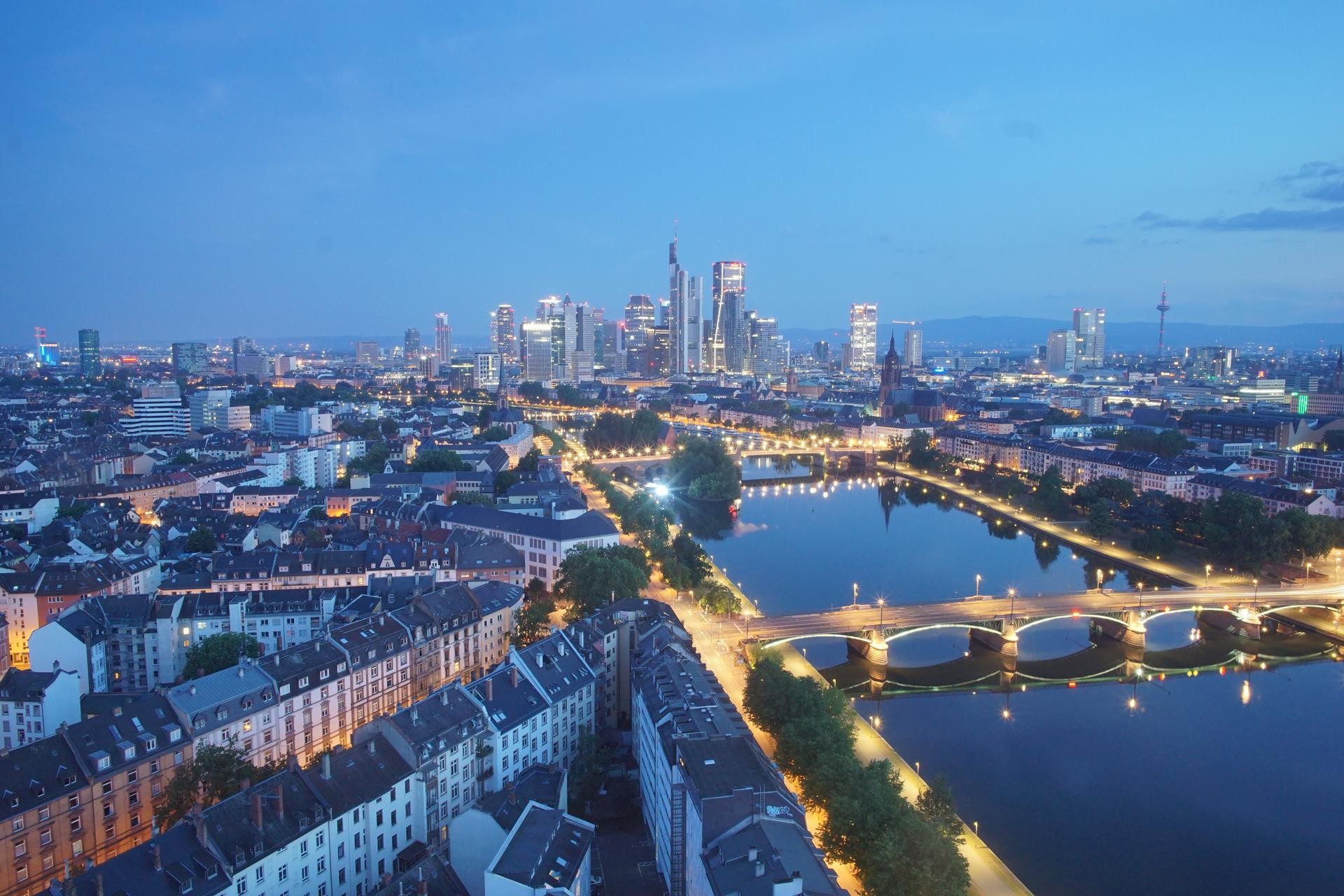 Archiv Foto Webcam Panoramablick auf die Skyline Frankfurt