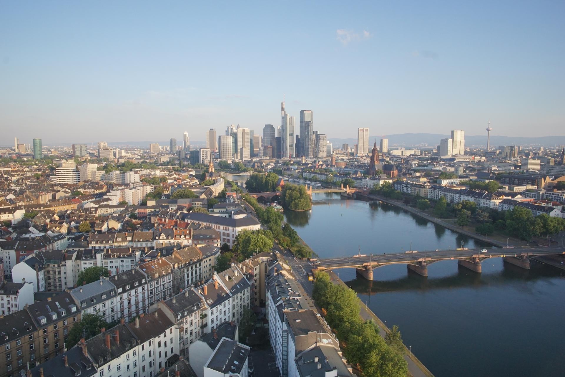 Archiv Foto Webcam Panoramablick auf die Skyline Frankfurt