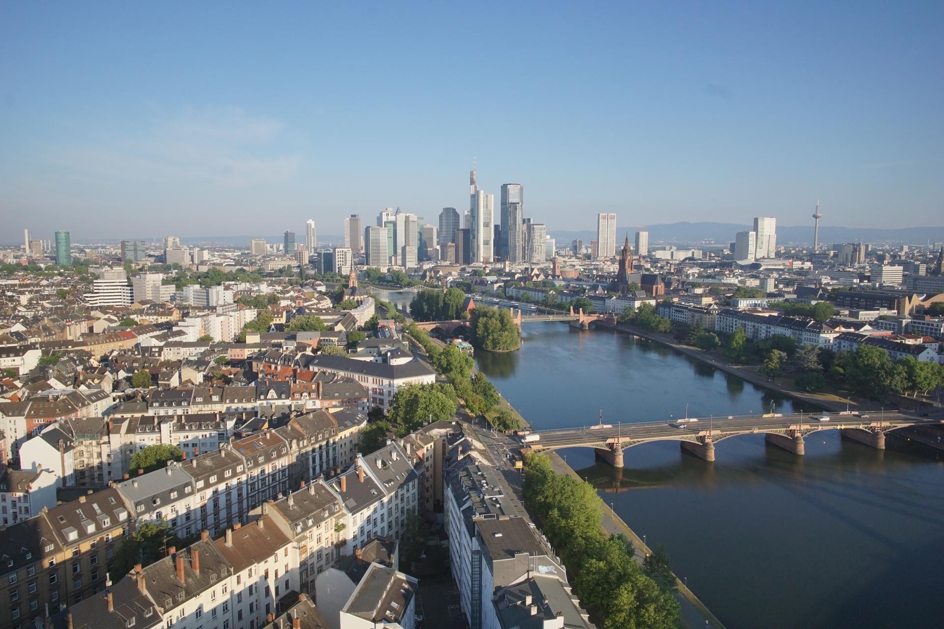 Archiv Foto Webcam Panoramablick auf die Skyline Frankfurt