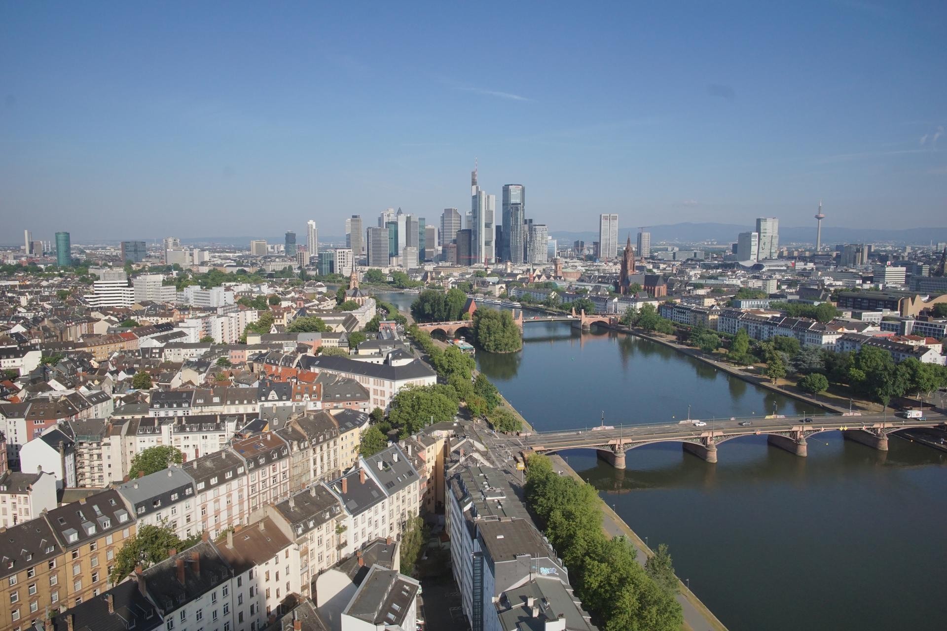 Archiv Foto Webcam Panoramablick auf die Skyline Frankfurt