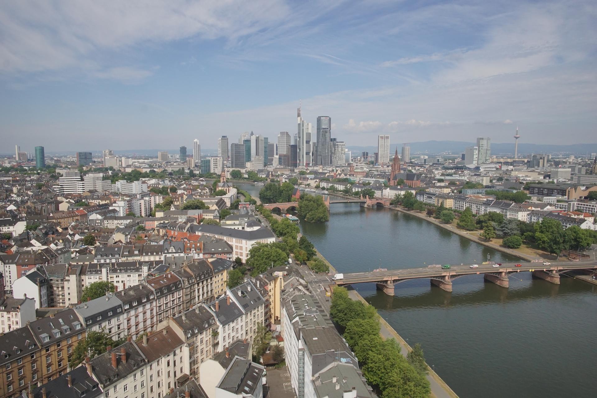 Archiv Foto Webcam Panoramablick auf die Skyline Frankfurt