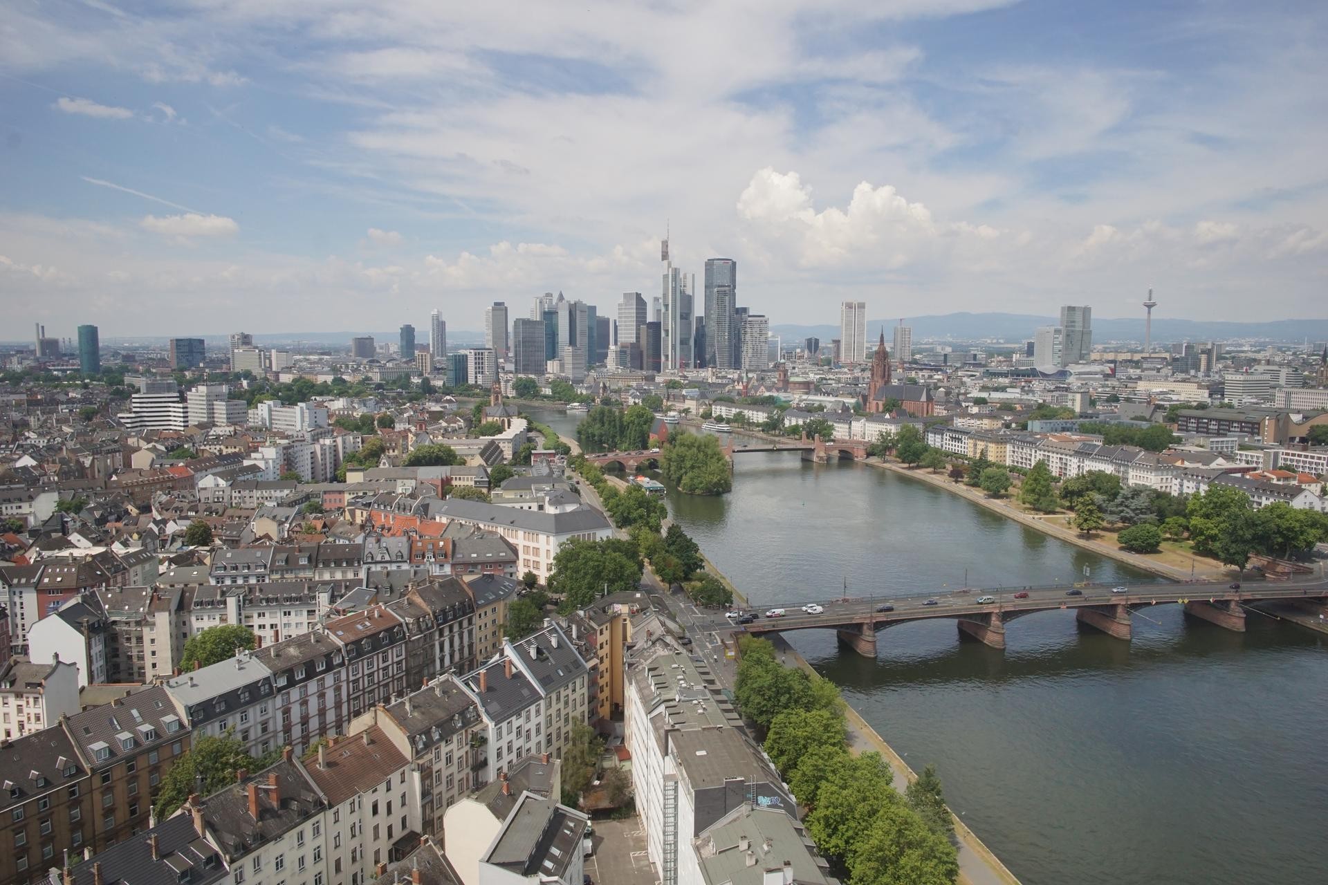 Archiv Foto Webcam Panoramablick auf die Skyline Frankfurt