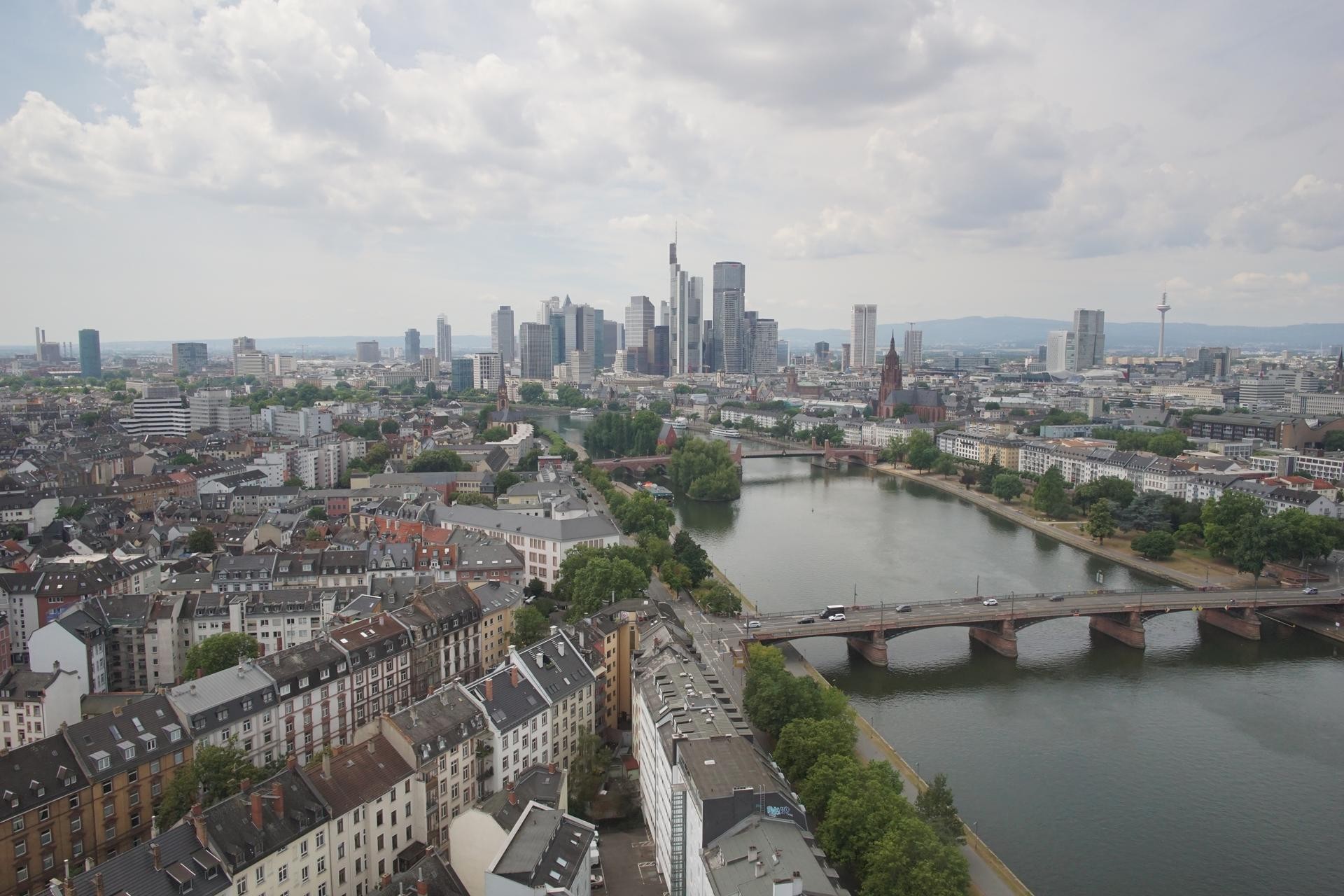 Archiv Foto Webcam Panoramablick auf die Skyline Frankfurt