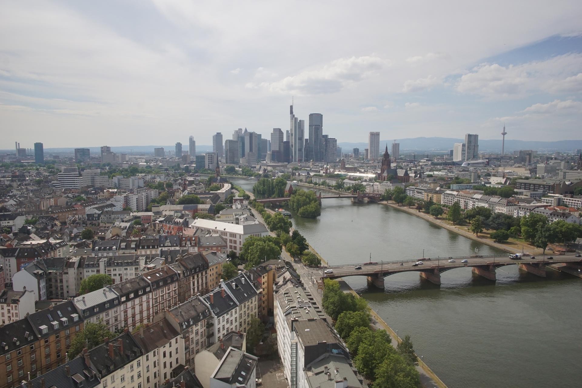 Archiv Foto Webcam Panoramablick auf die Skyline Frankfurt