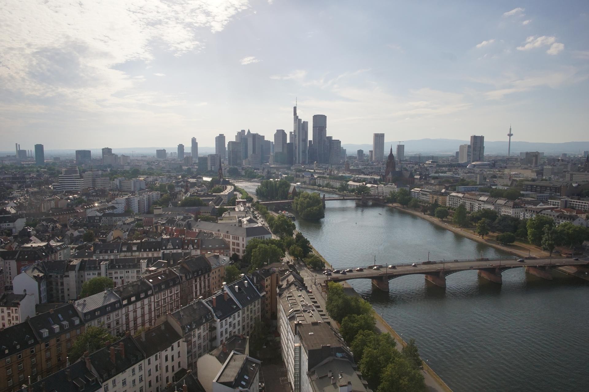 Archiv Foto Webcam Panoramablick auf die Skyline Frankfurt