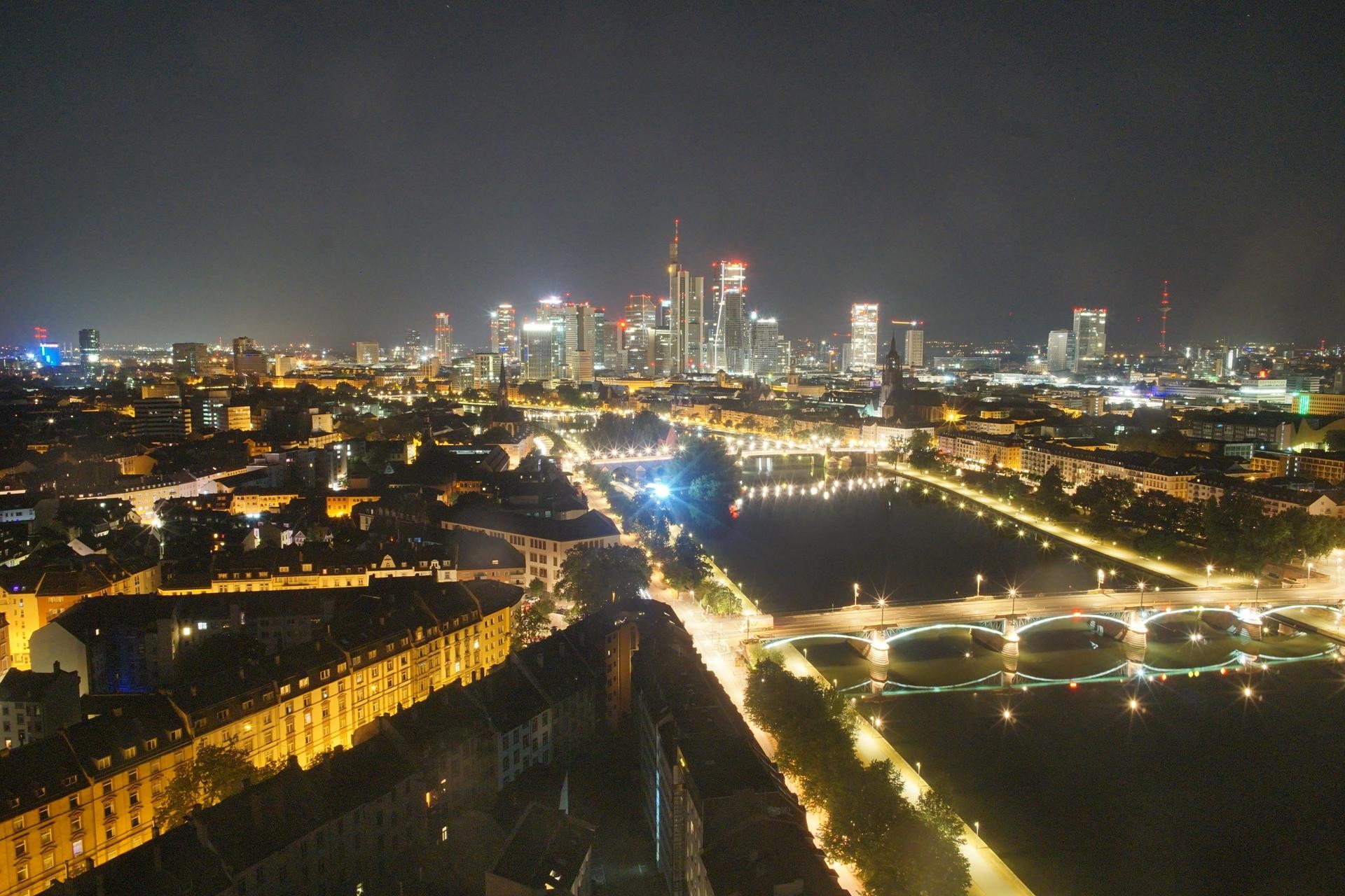 Archiv Foto Webcam Panoramablick auf die Skyline Frankfurt