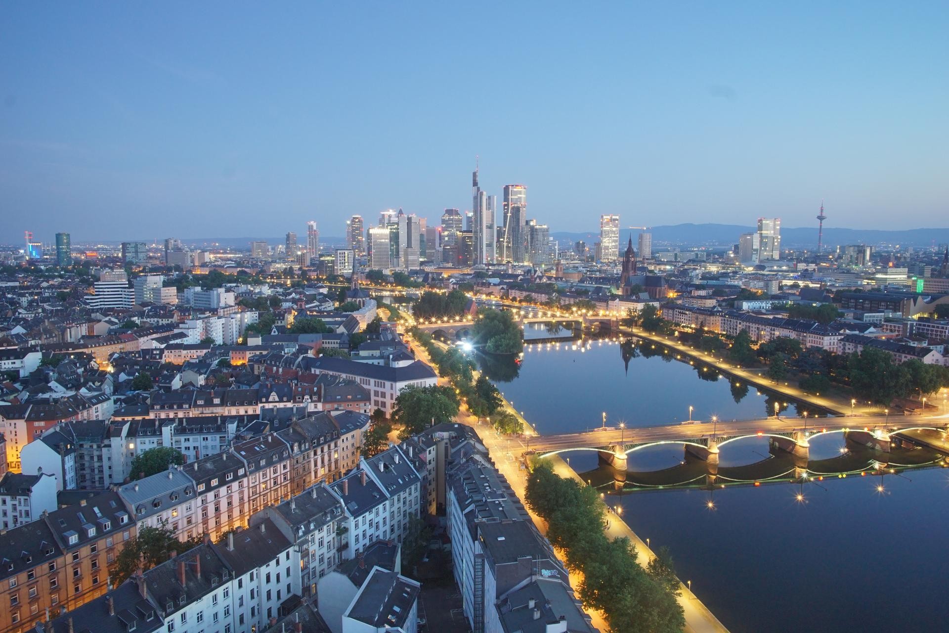 Archiv Foto Webcam Panoramablick auf die Skyline Frankfurt