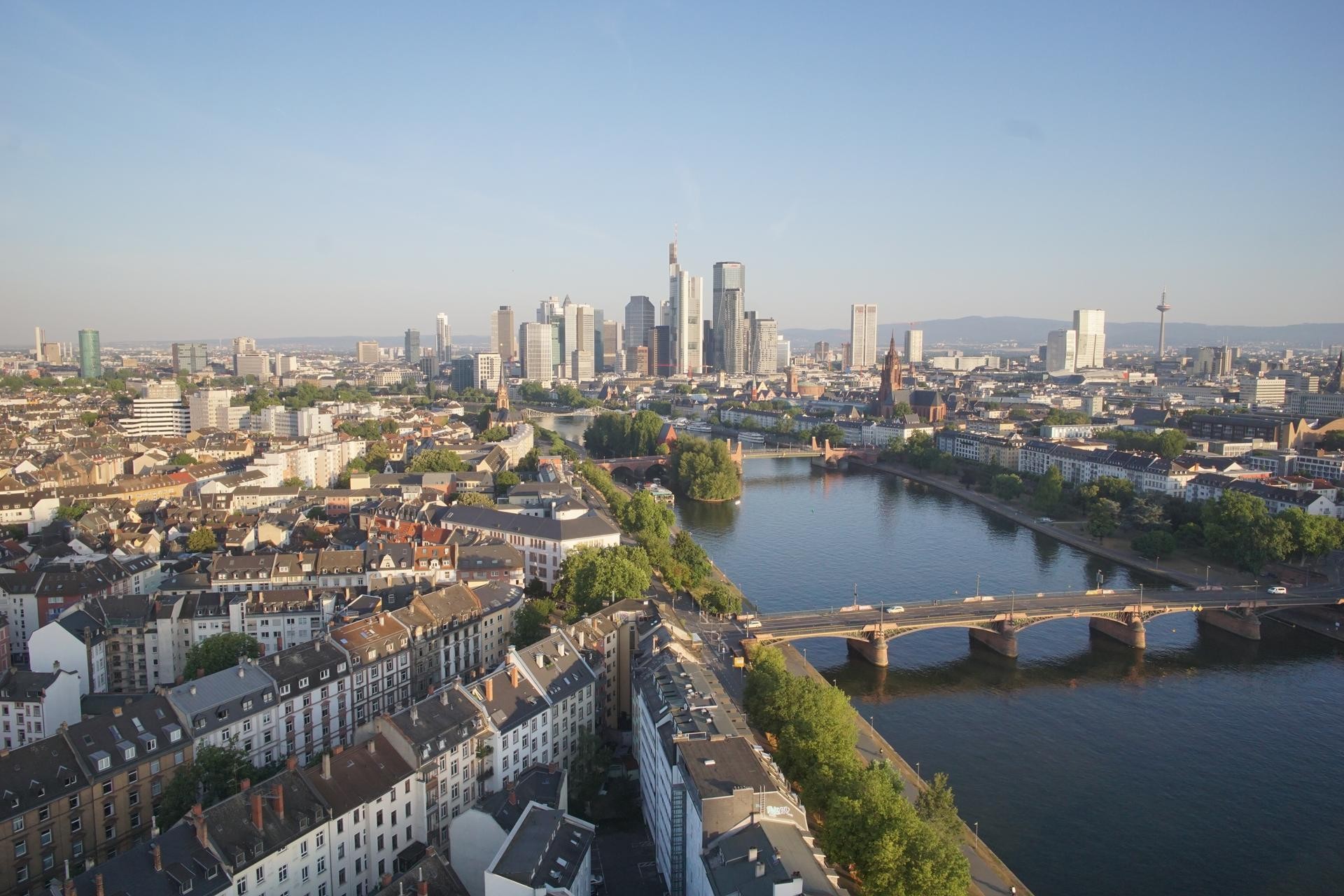 Archiv Foto Webcam Panoramablick auf die Skyline Frankfurt