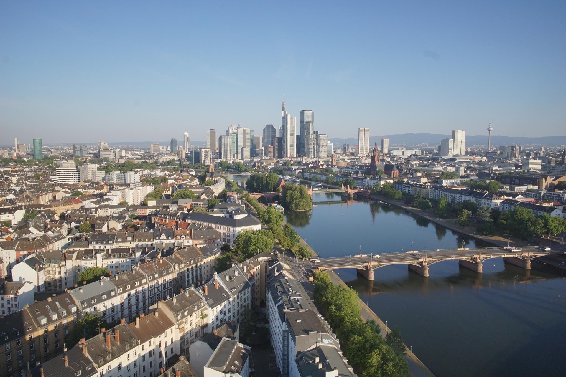 Archiv Foto Webcam Panoramablick auf die Skyline Frankfurt
