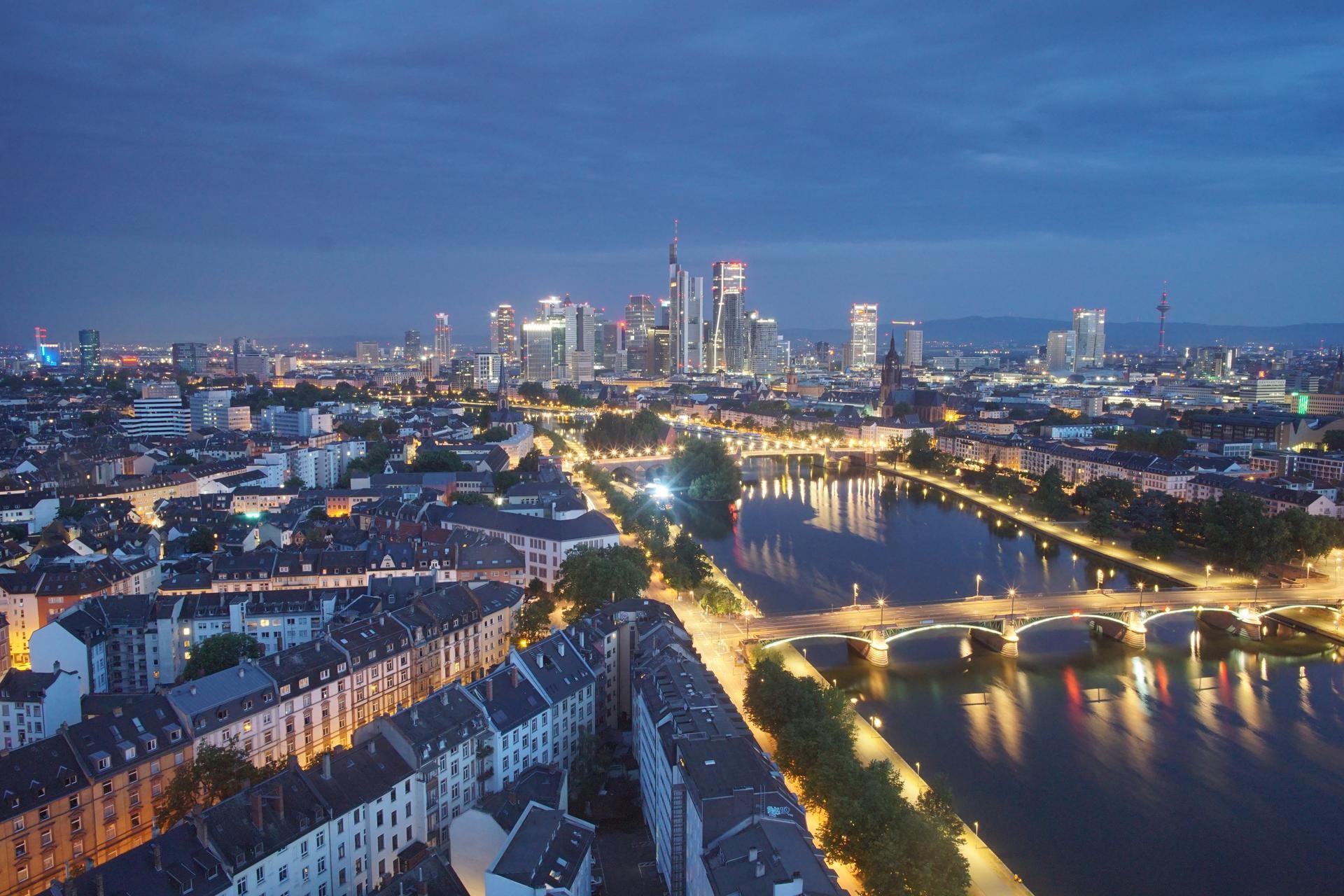 Archiv Foto Webcam Panoramablick auf die Skyline Frankfurt