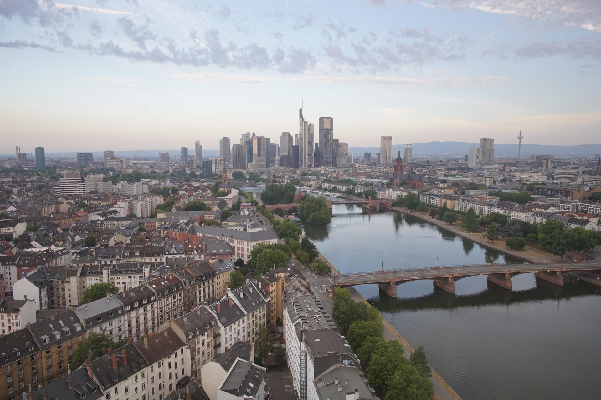 Archiv Foto Webcam Panoramablick auf die Skyline Frankfurt