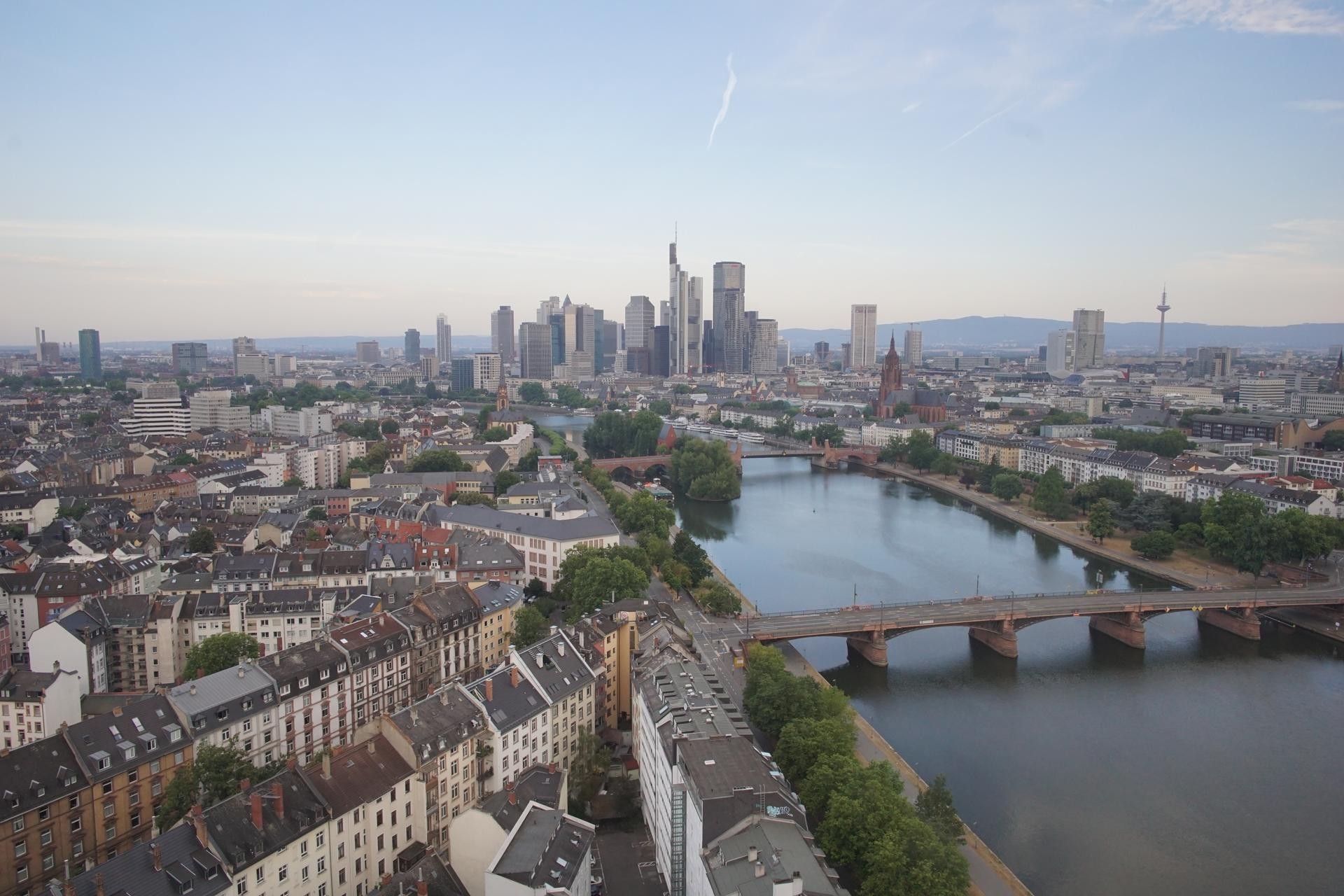 Archiv Foto Webcam Panoramablick auf die Skyline Frankfurt