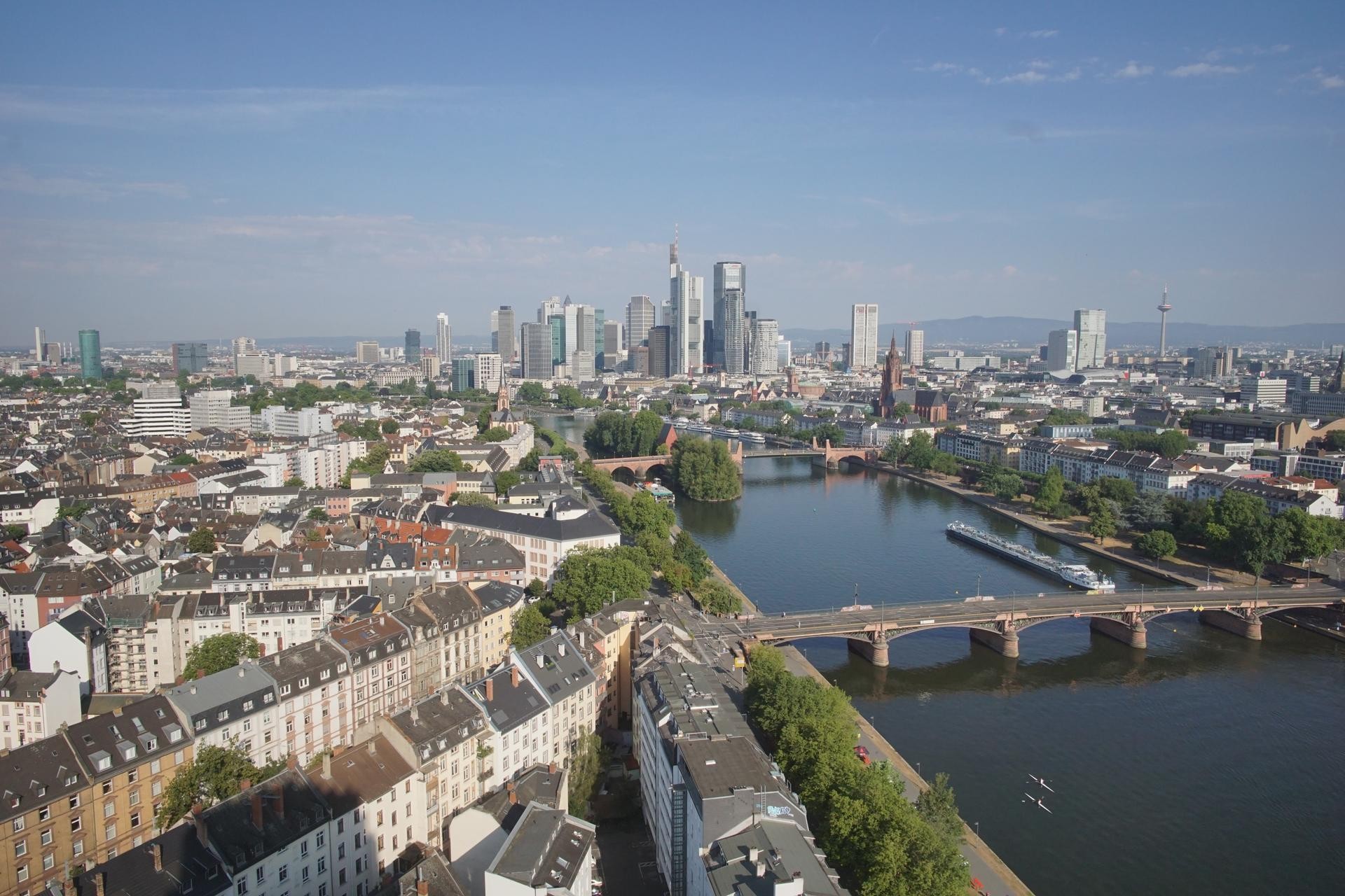Archiv Foto Webcam Panoramablick auf die Skyline Frankfurt