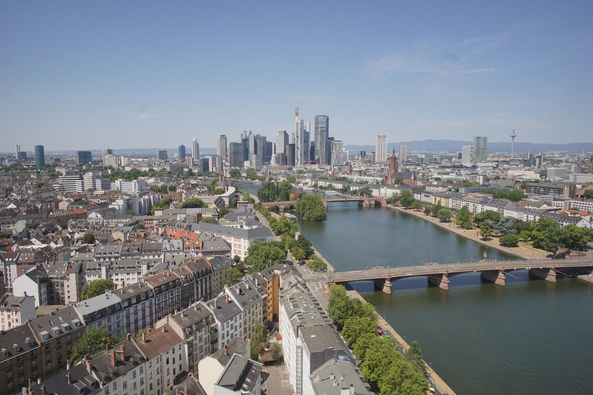Archiv Foto Webcam Panoramablick auf die Skyline Frankfurt