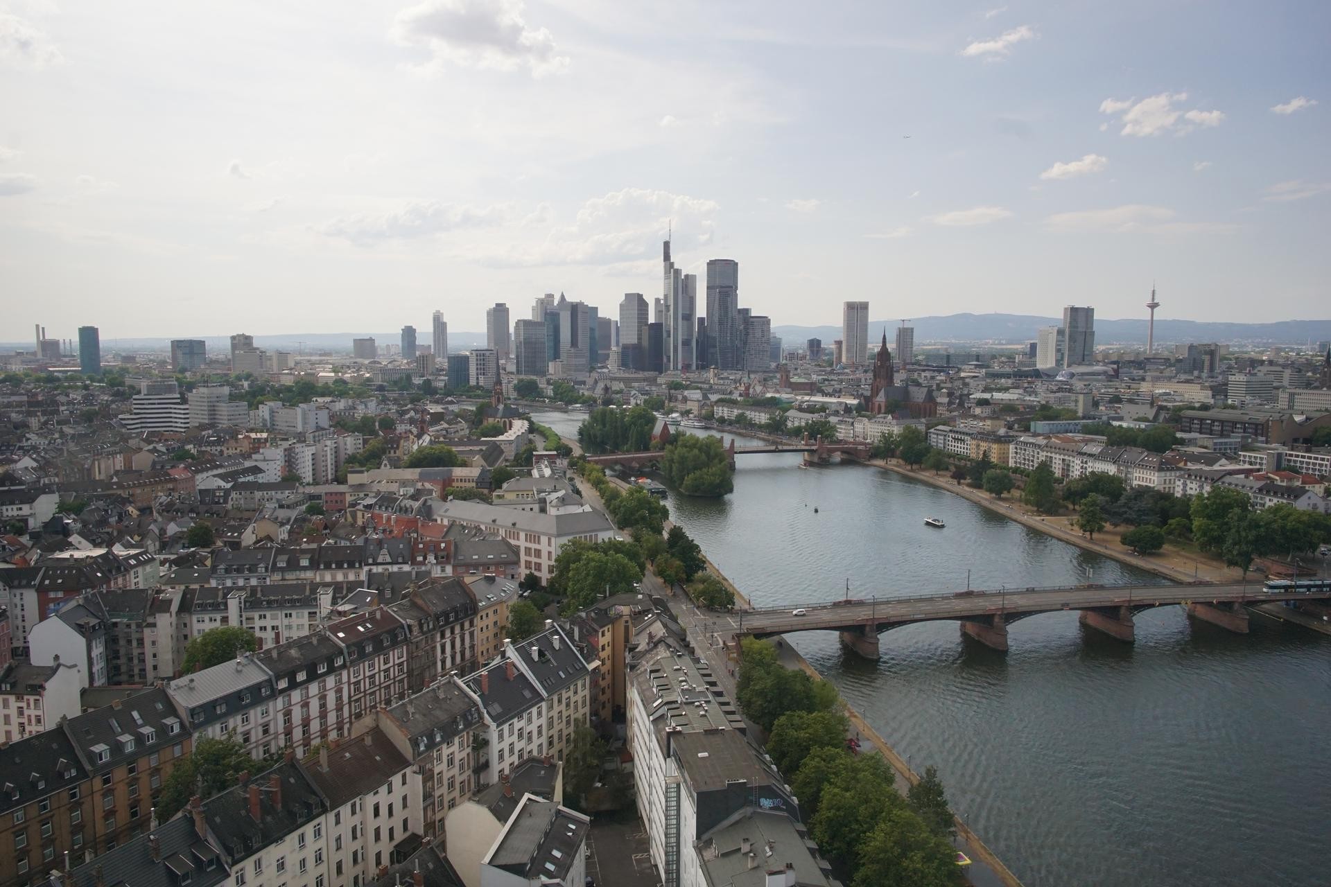 Archiv Foto Webcam Panoramablick auf die Skyline Frankfurt