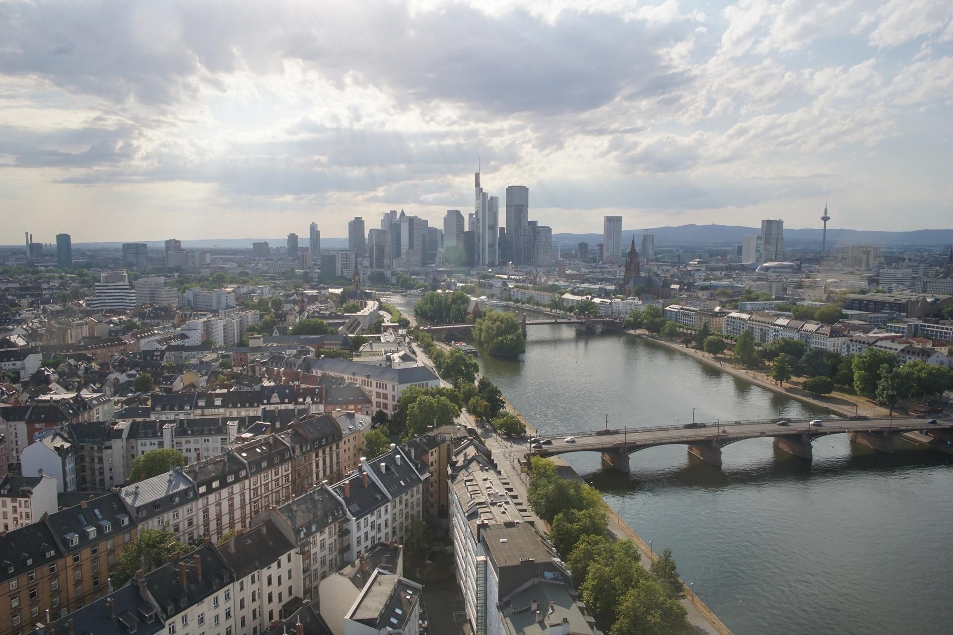 Archiv Foto Webcam Panoramablick auf die Skyline Frankfurt