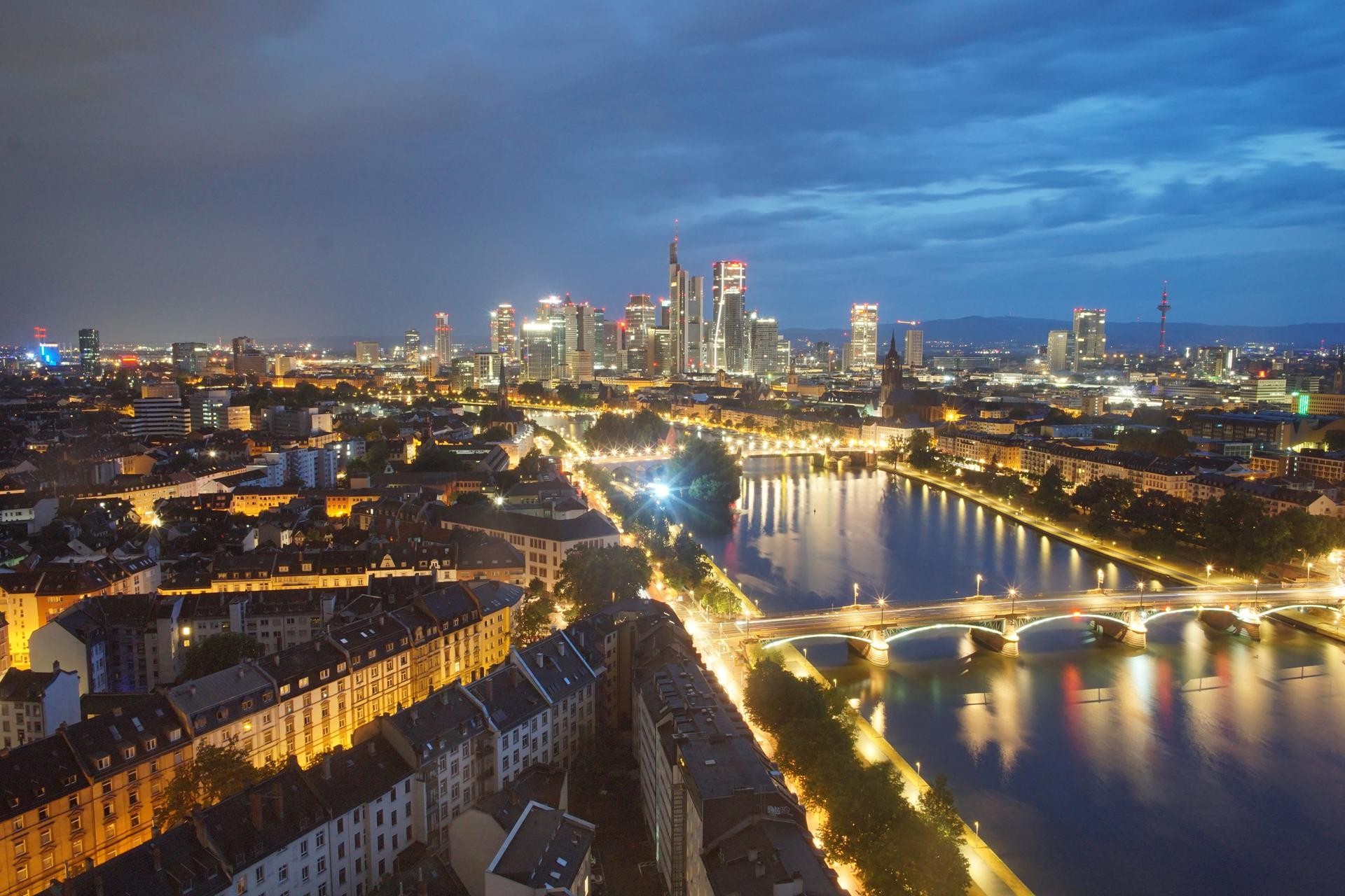 Archiv Foto Webcam Panoramablick auf die Skyline Frankfurt
