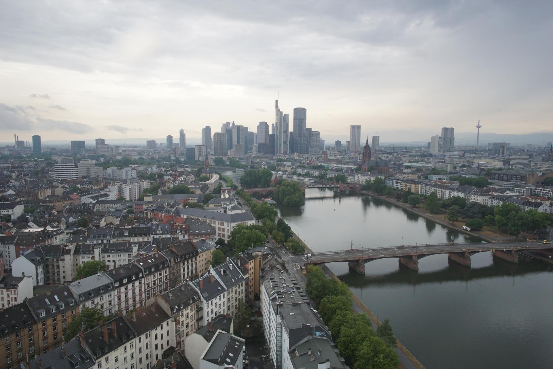 Archiv Foto Webcam Panoramablick auf die Skyline Frankfurt