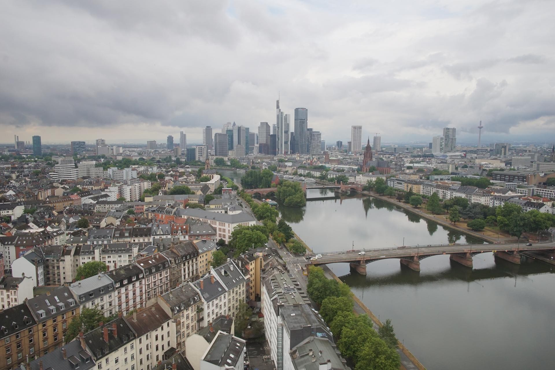 Archiv Foto Webcam Panoramablick auf die Skyline Frankfurt