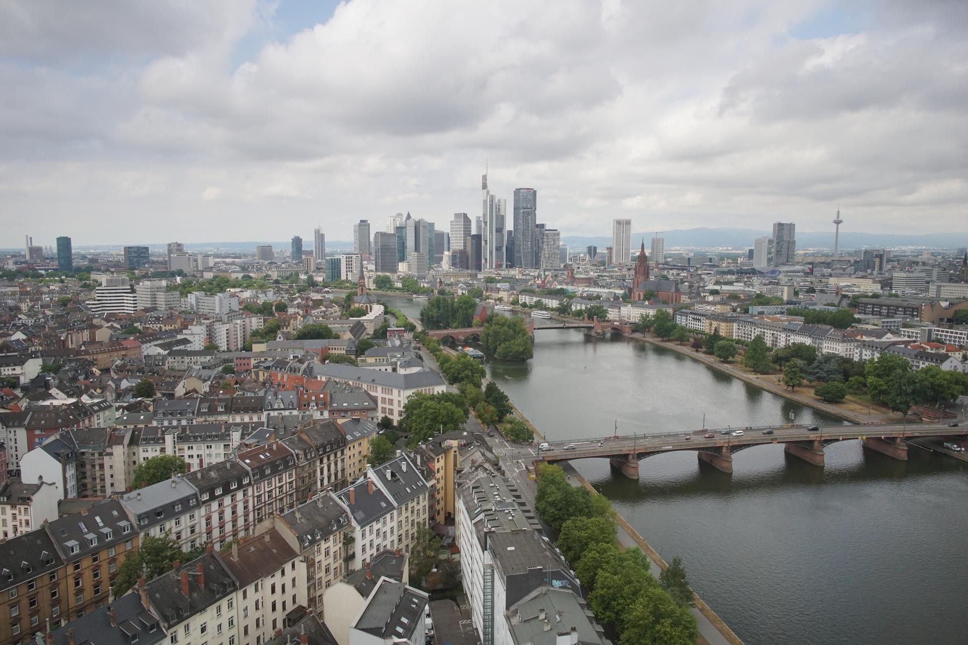 Archiv Foto Webcam Panoramablick auf die Skyline Frankfurt
