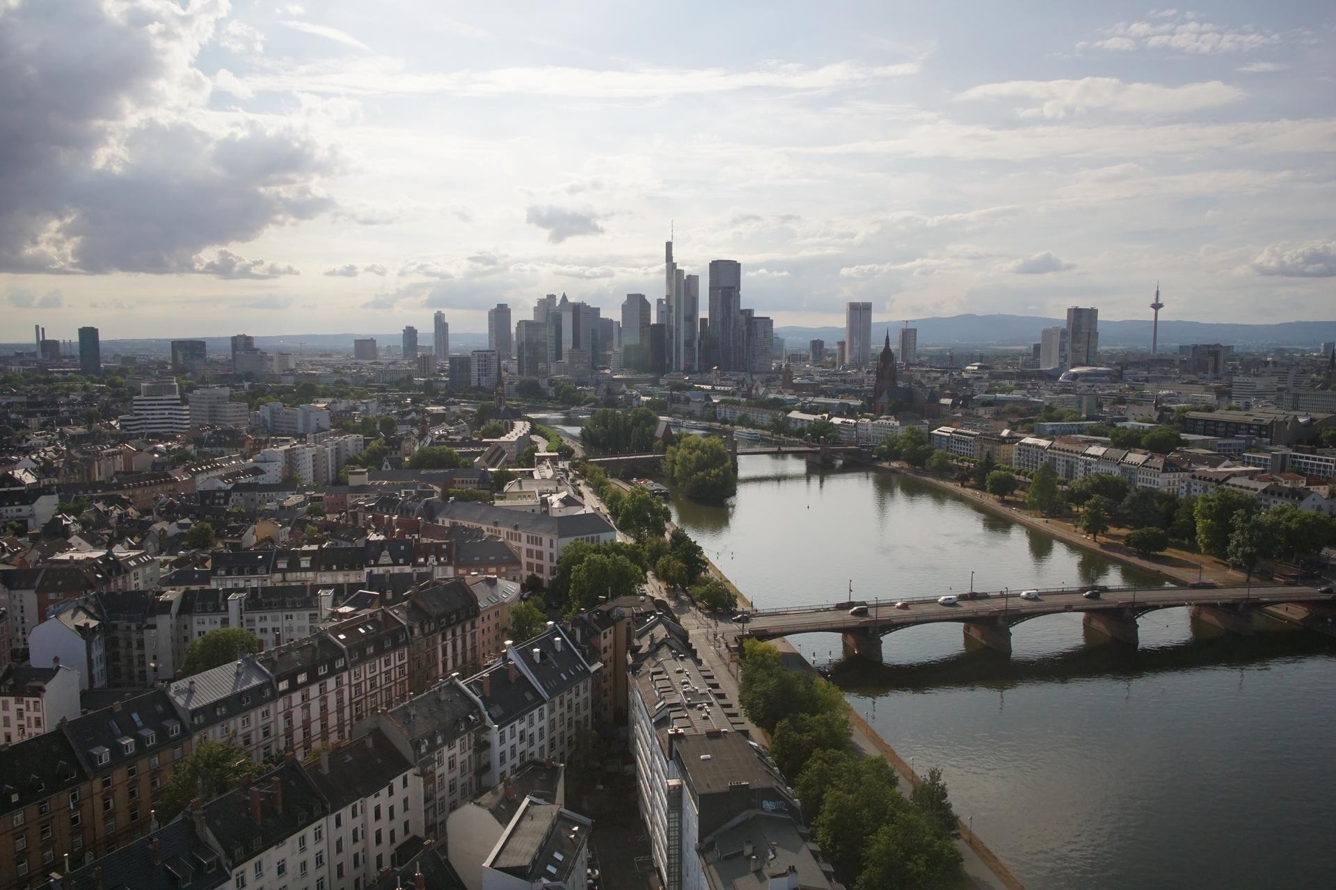 Archiv Foto Webcam Panoramablick auf die Skyline Frankfurt