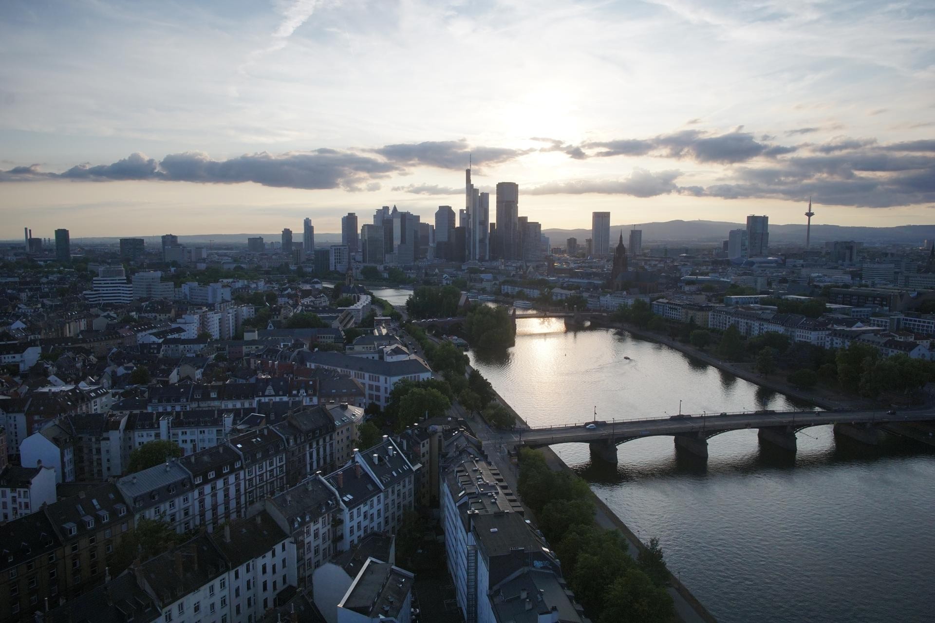 Archiv Foto Webcam Panoramablick auf die Skyline Frankfurt