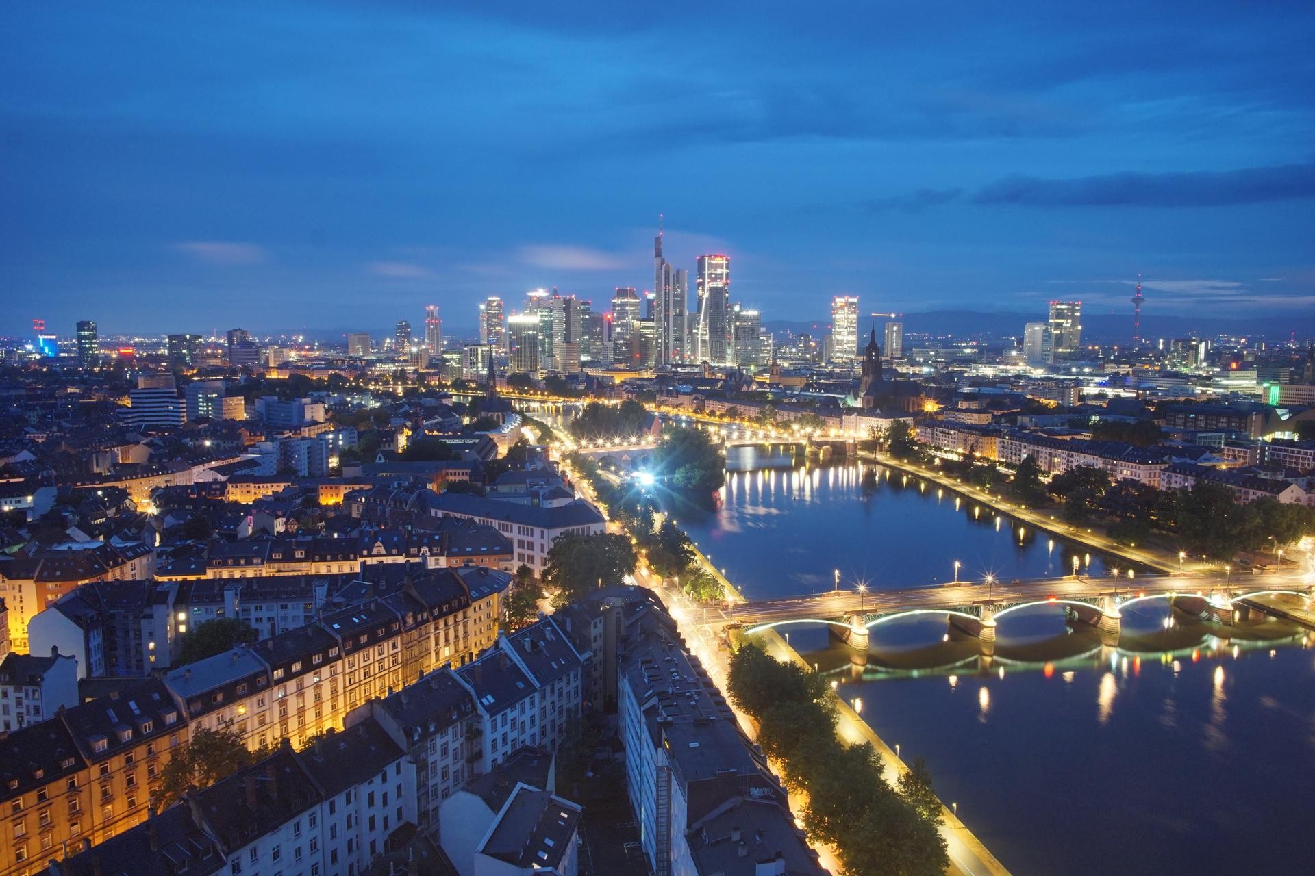 Archiv Foto Webcam Panoramablick auf die Skyline Frankfurt