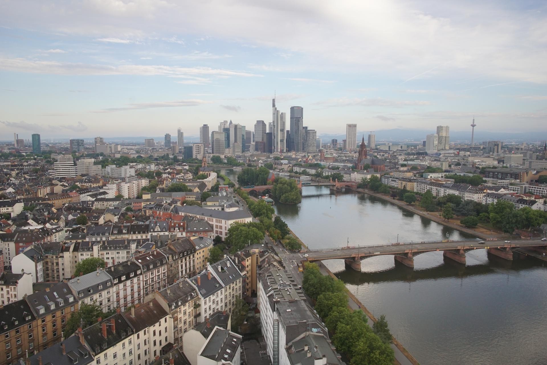 Archiv Foto Webcam Panoramablick auf die Skyline Frankfurt