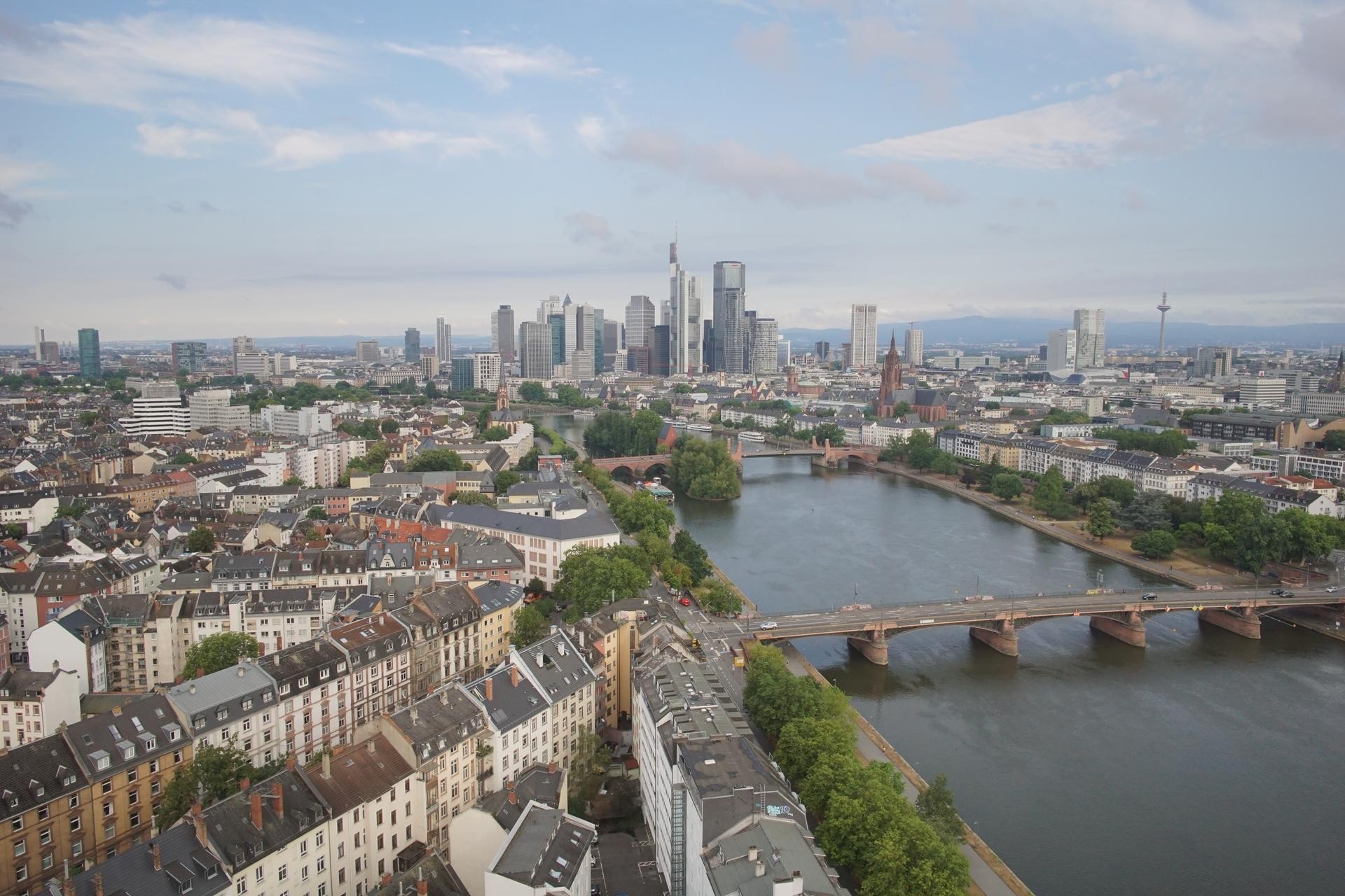 Archiv Foto Webcam Panoramablick auf die Skyline Frankfurt