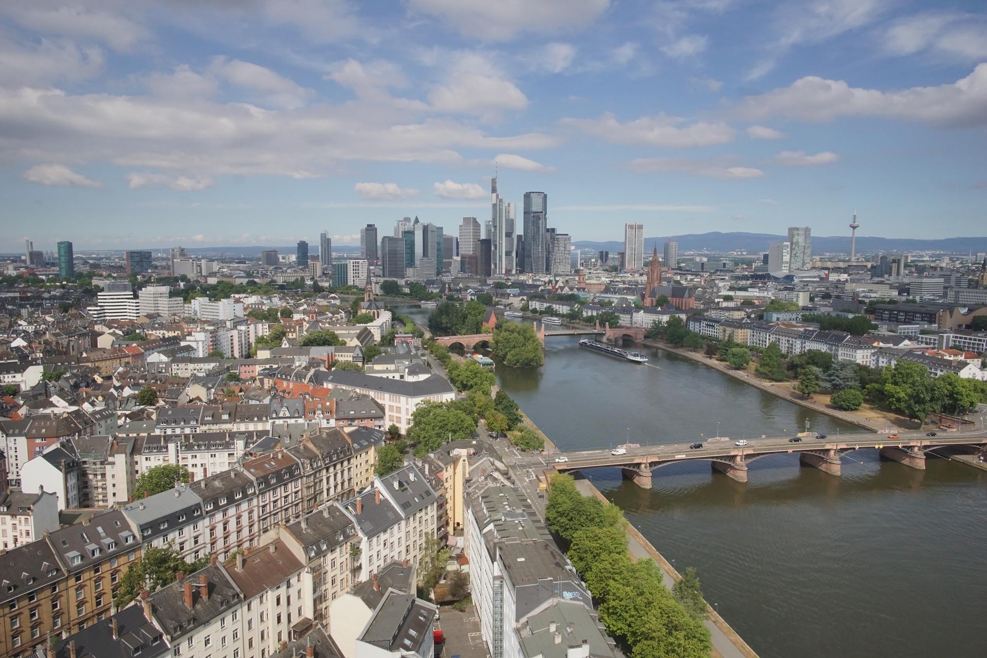 Archiv Foto Webcam Panoramablick auf die Skyline Frankfurt
