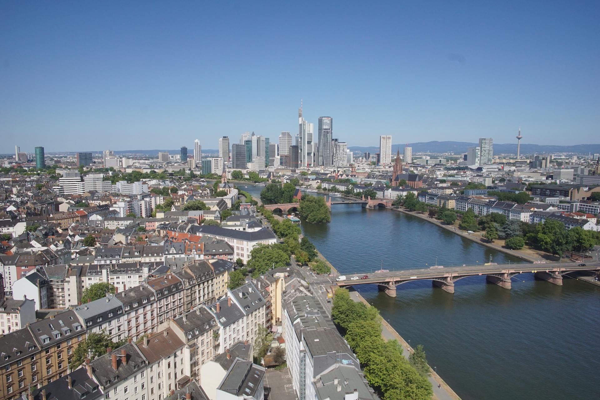 Archiv Foto Webcam Panoramablick auf die Skyline Frankfurt