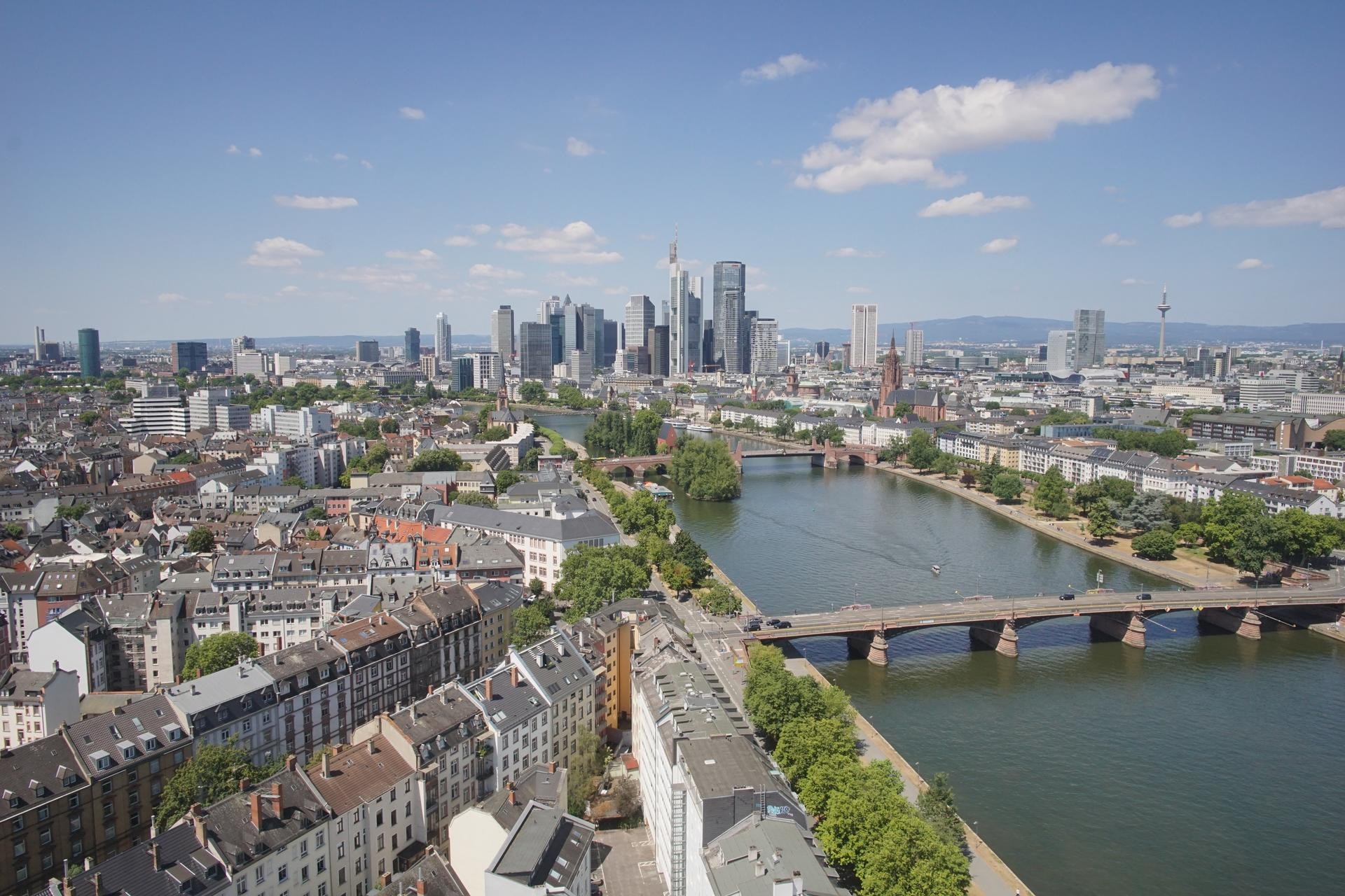 Archiv Foto Webcam Panoramablick auf die Skyline Frankfurt