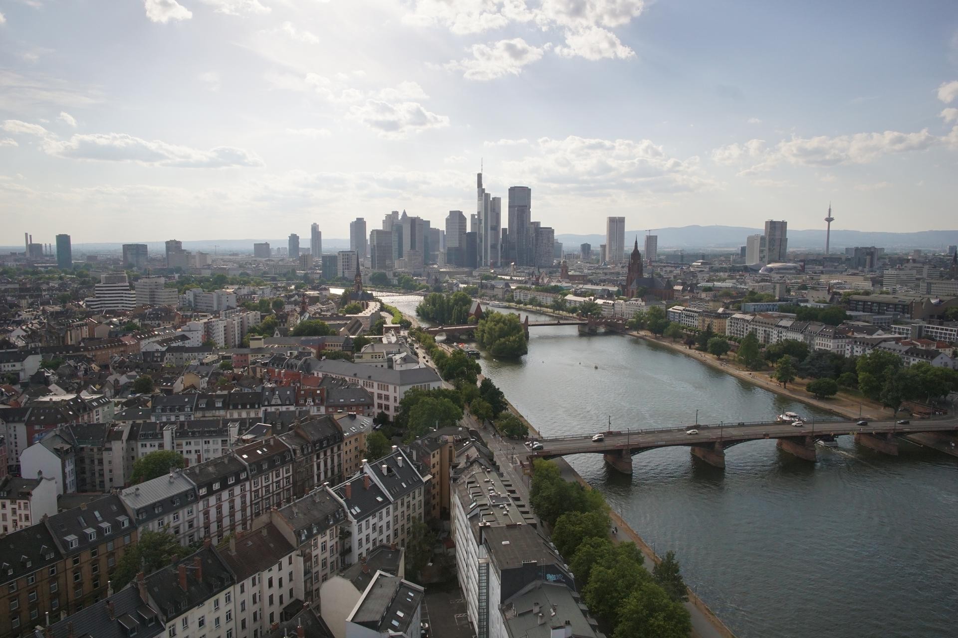 Archiv Foto Webcam Panoramablick auf die Skyline Frankfurt