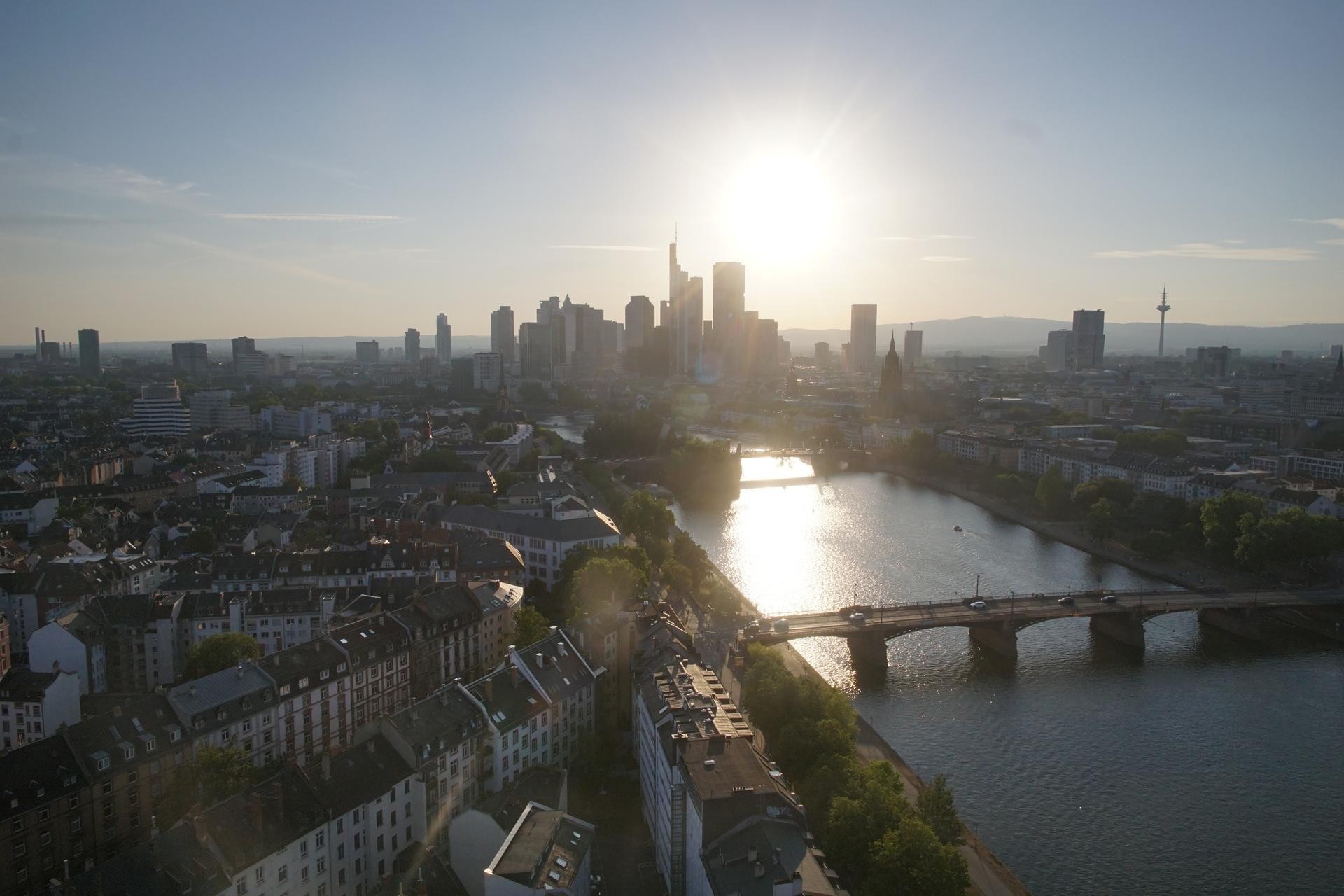 Archiv Foto Webcam Panoramablick auf die Skyline Frankfurt