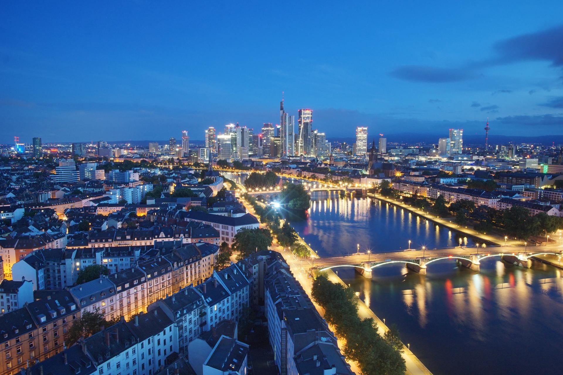 Archiv Foto Webcam Panoramablick auf die Skyline Frankfurt