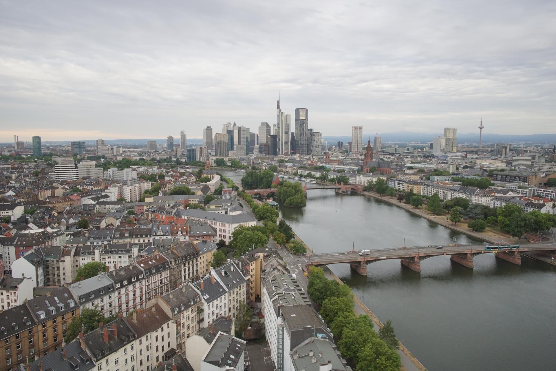 Archiv Foto Webcam Panoramablick auf die Skyline Frankfurt