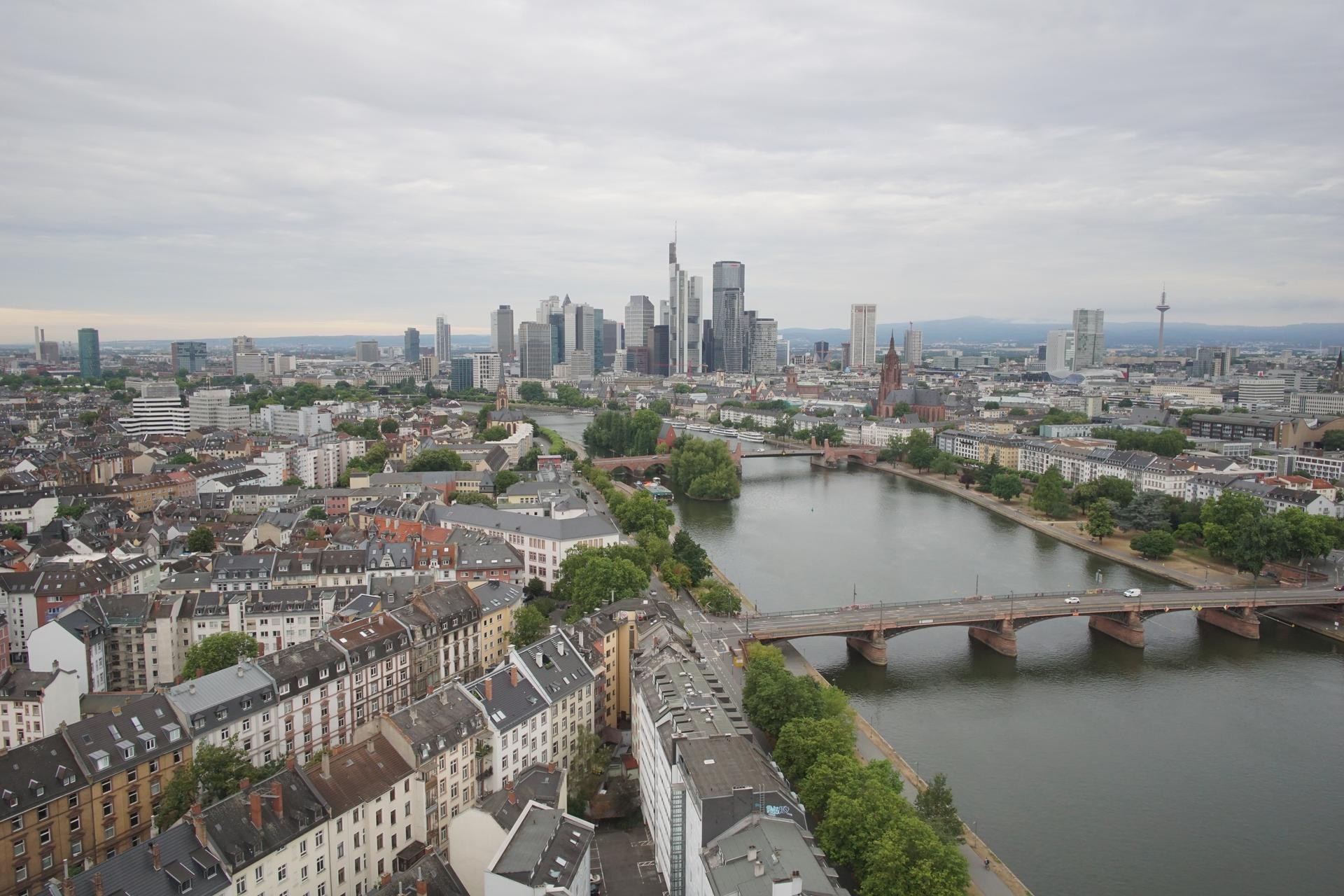 Archiv Foto Webcam Panoramablick auf die Skyline Frankfurt