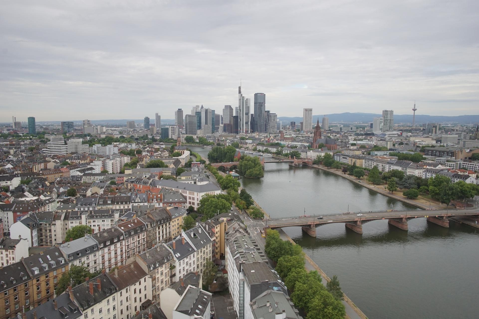 Archiv Foto Webcam Panoramablick auf die Skyline Frankfurt