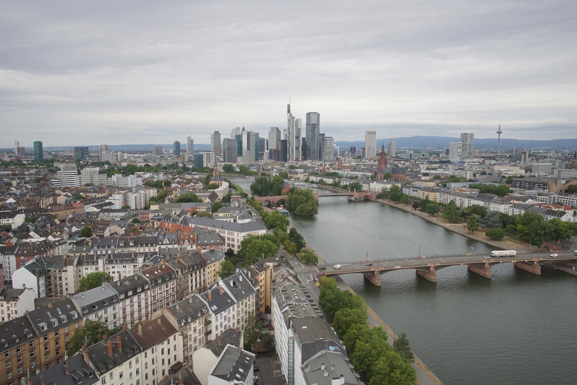 Archiv Foto Webcam Panoramablick auf die Skyline Frankfurt