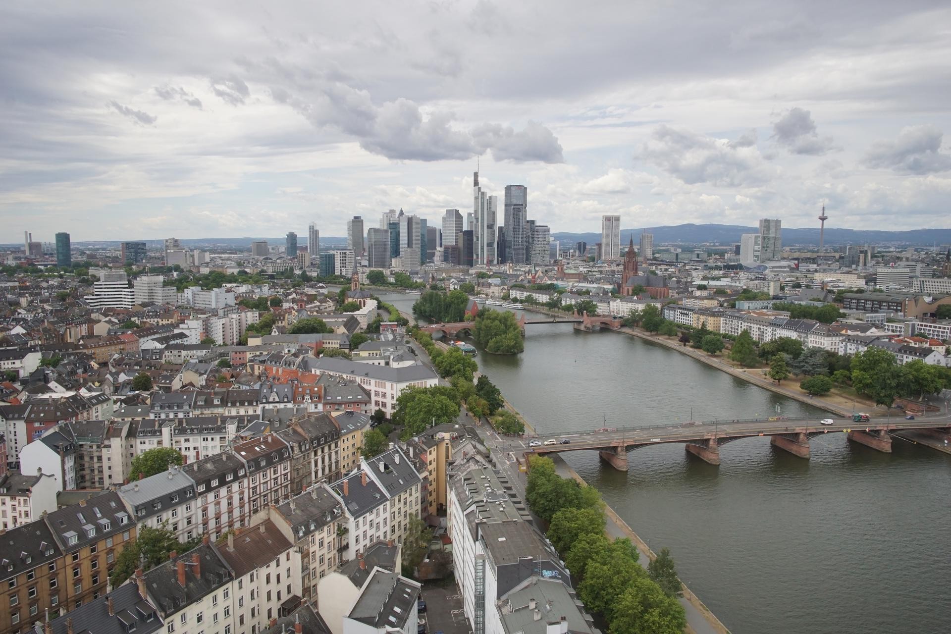 Archiv Foto Webcam Panoramablick auf die Skyline Frankfurt