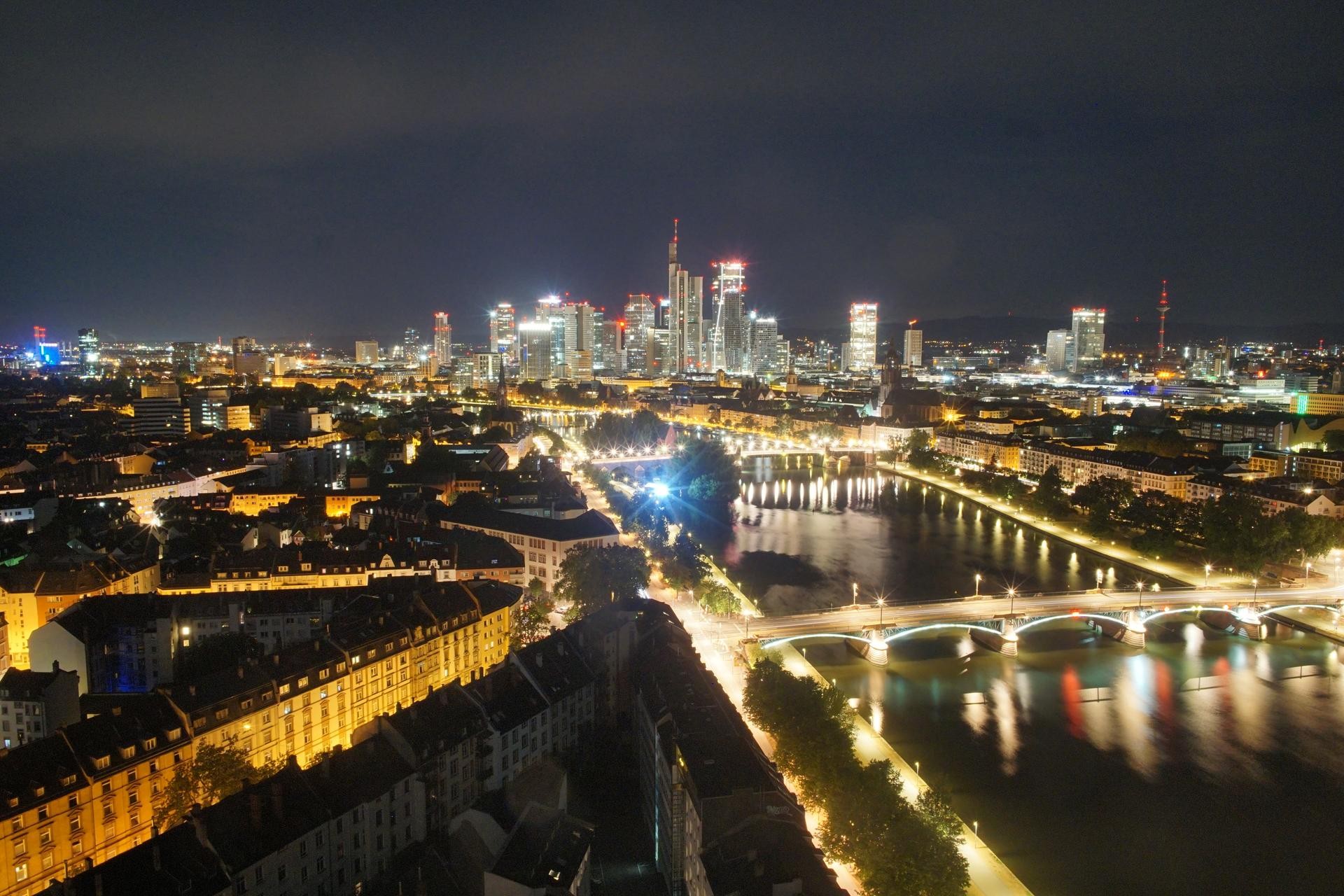 Archiv Foto Webcam Panoramablick auf die Skyline Frankfurt