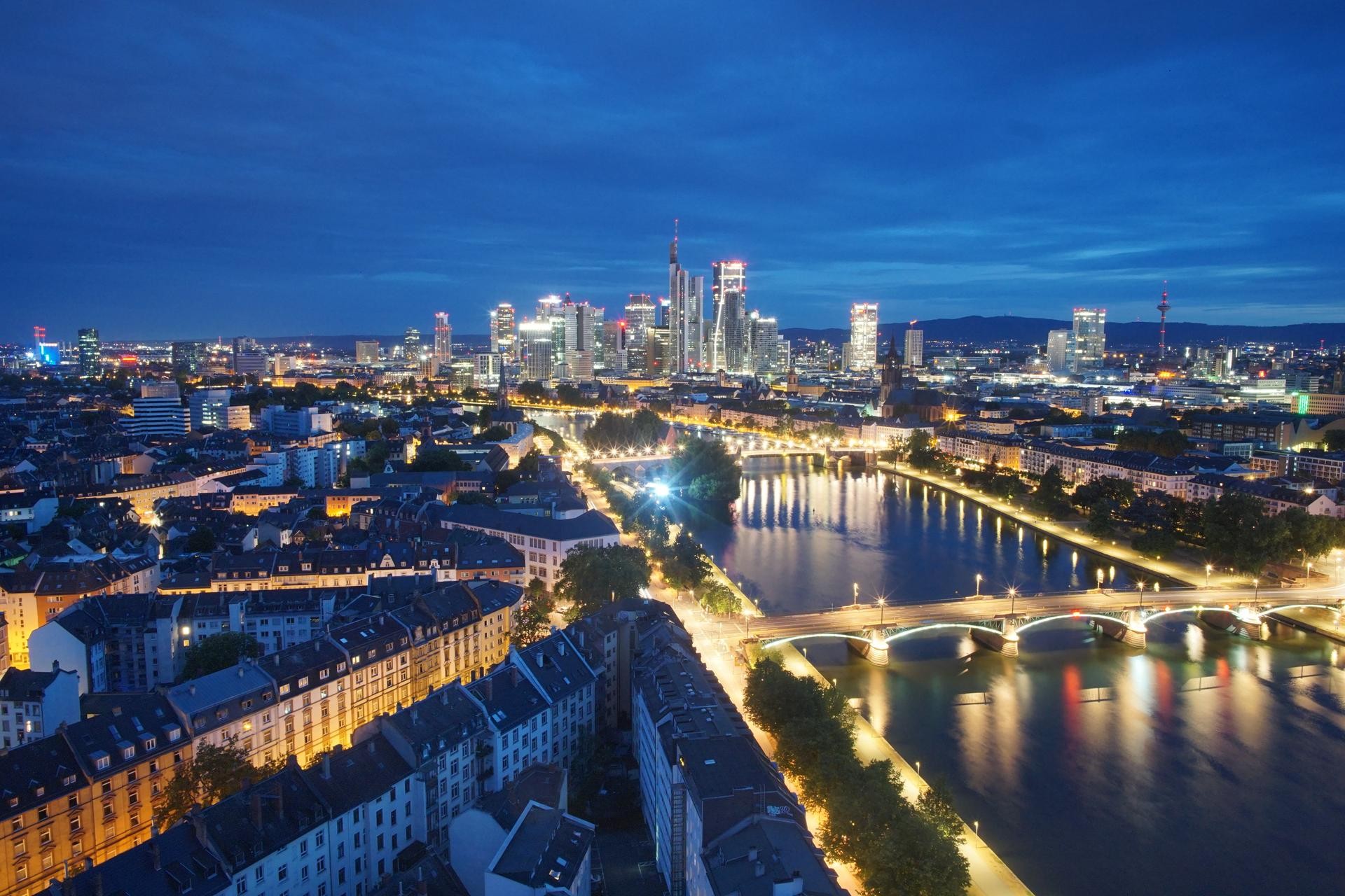 Archiv Foto Webcam Panoramablick auf die Skyline Frankfurt