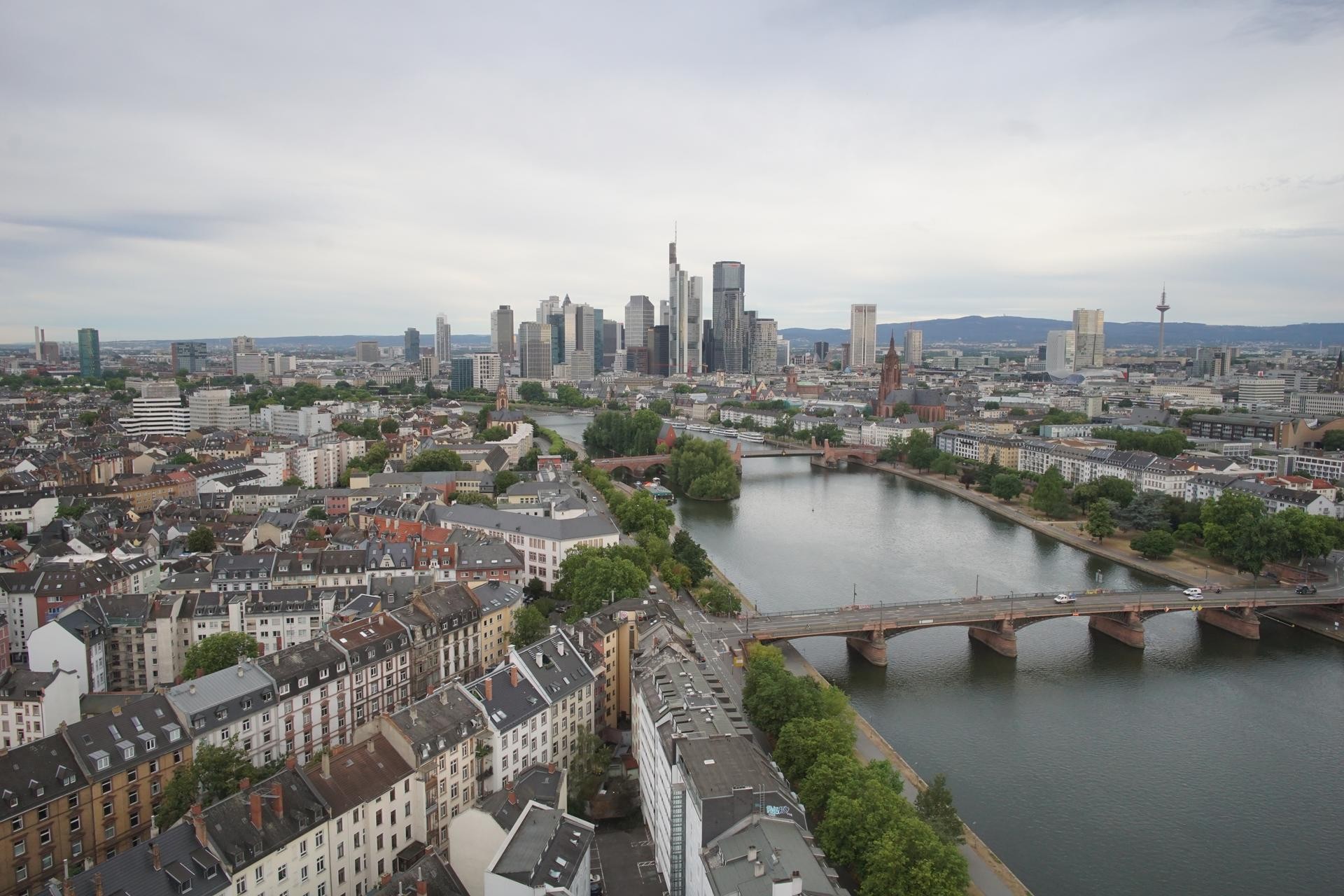 Archiv Foto Webcam Panoramablick auf die Skyline Frankfurt