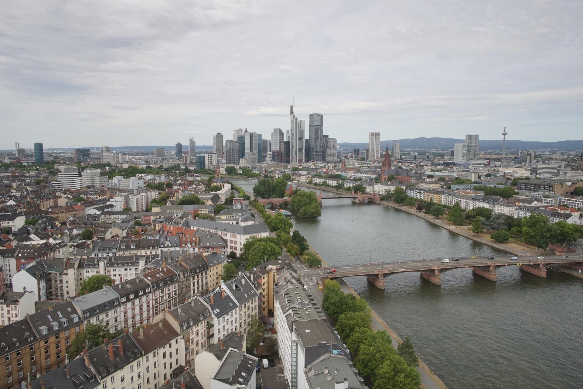 Archiv Foto Webcam Panoramablick auf die Skyline Frankfurt
