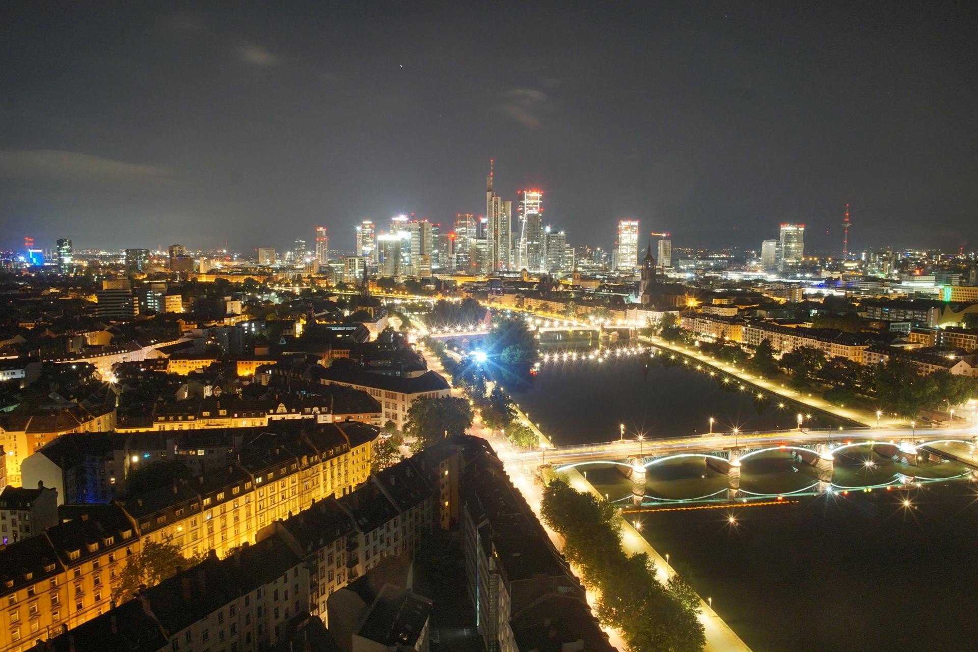 Archiv Foto Webcam Panoramablick auf die Skyline Frankfurt