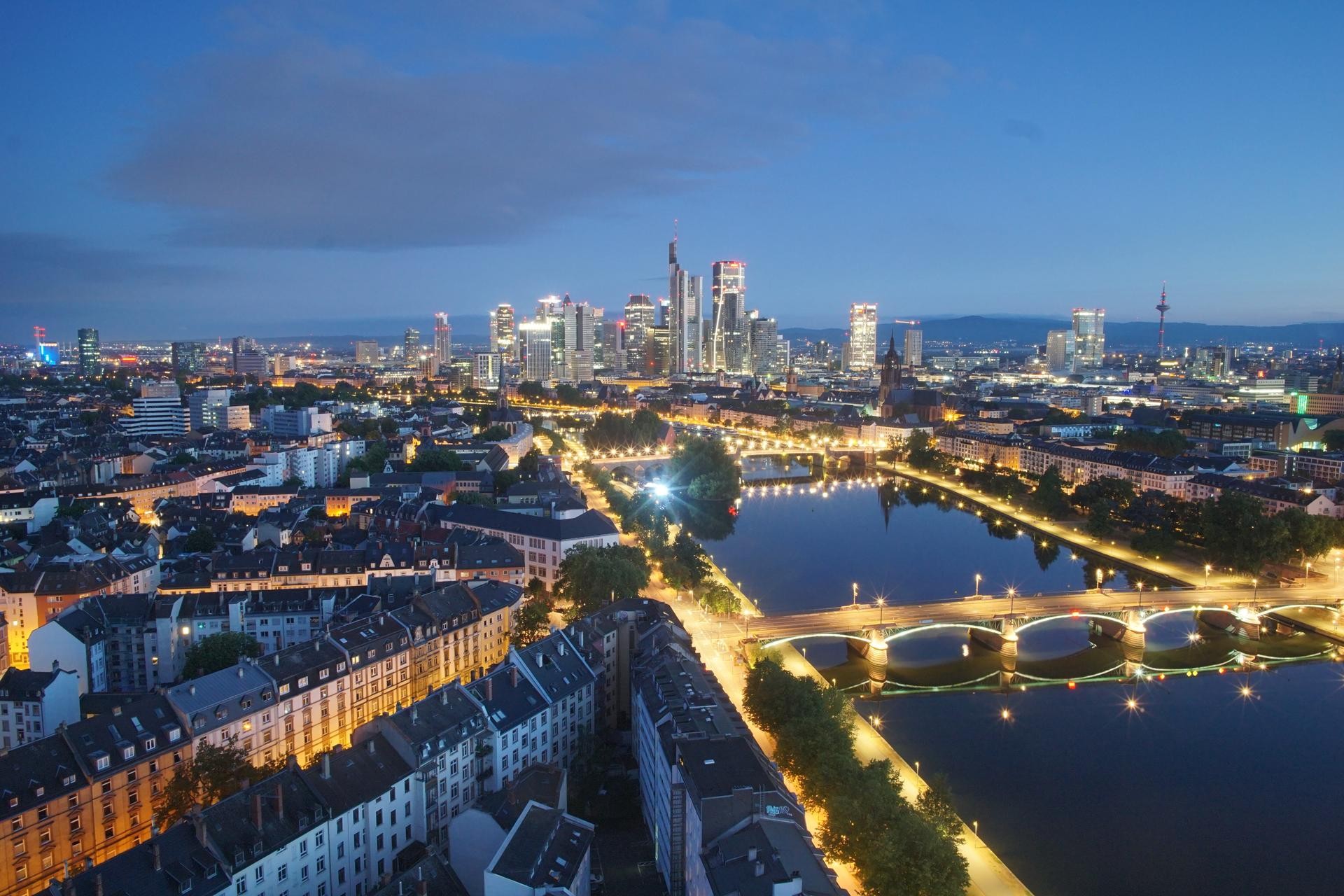 Archiv Foto Webcam Panoramablick auf die Skyline Frankfurt