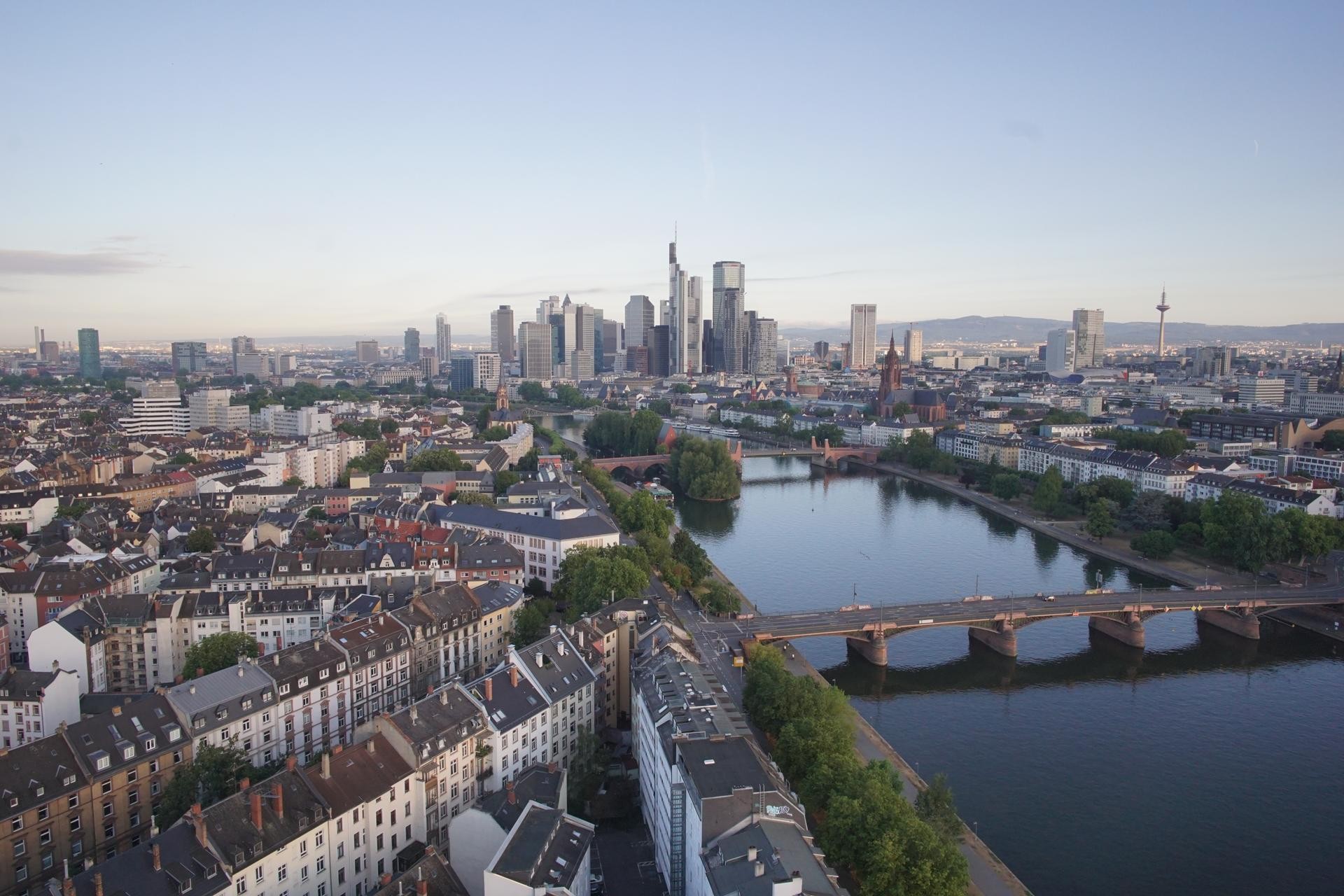 Archiv Foto Webcam Panoramablick auf die Skyline Frankfurt