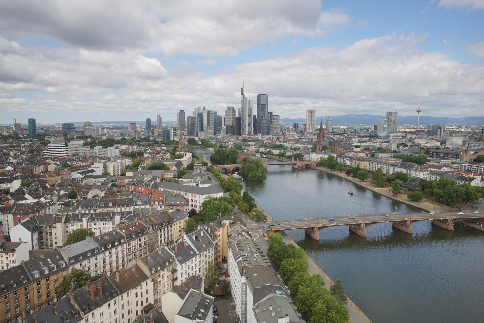 Archiv Foto Webcam Panoramablick auf die Skyline Frankfurt