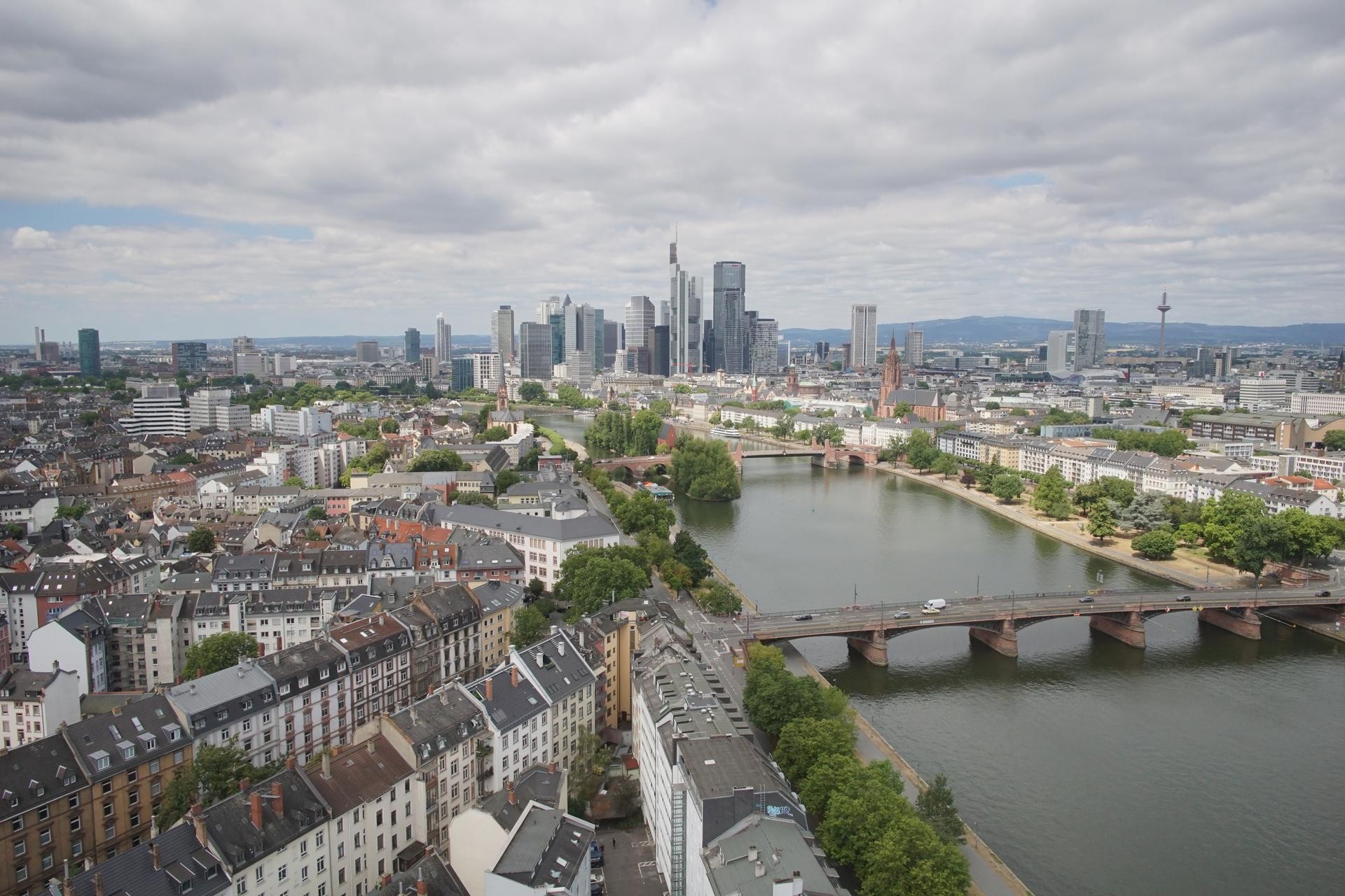 Archiv Foto Webcam Panoramablick auf die Skyline Frankfurt
