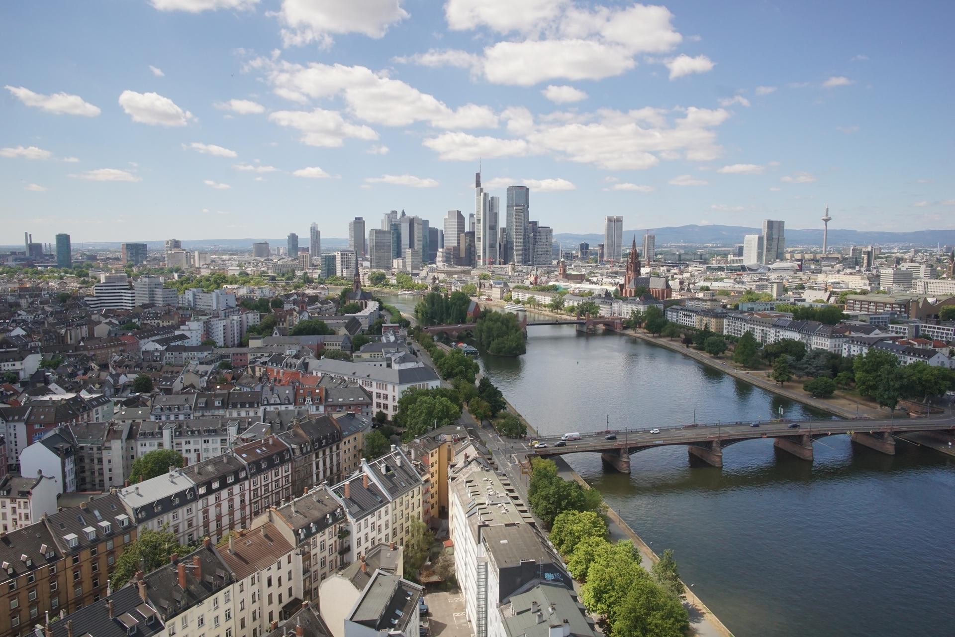 Archiv Foto Webcam Panoramablick auf die Skyline Frankfurt